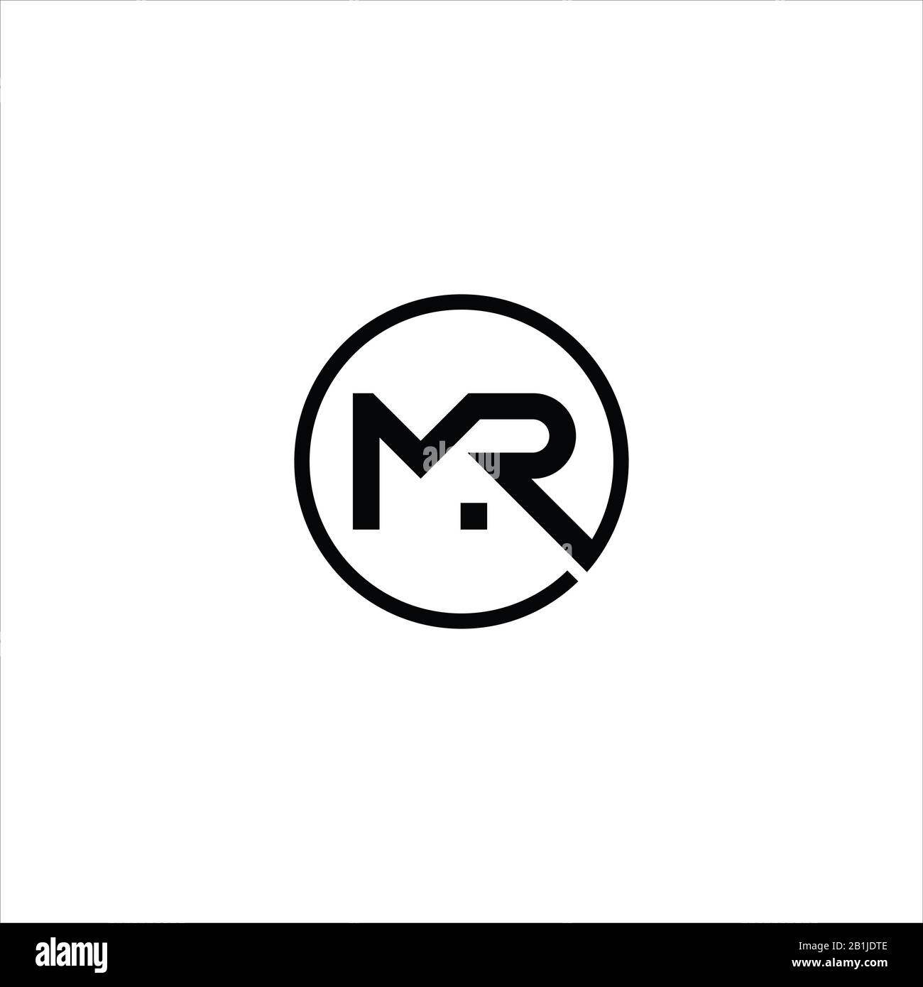Initial letter mr or rm logo design template Stock Vector Image & Art ...