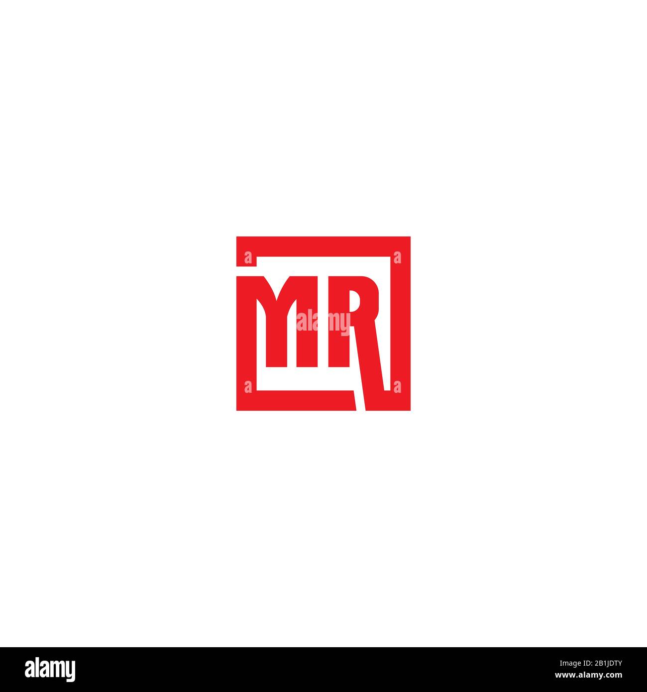 Initial letter mr or rm logo design template Stock Vector Image & Art ...
