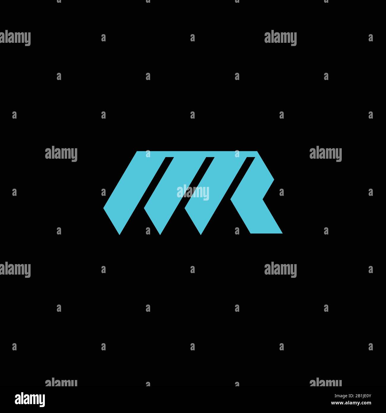 Initial letter mr or rm logo design template Stock Vector Image & Art ...
