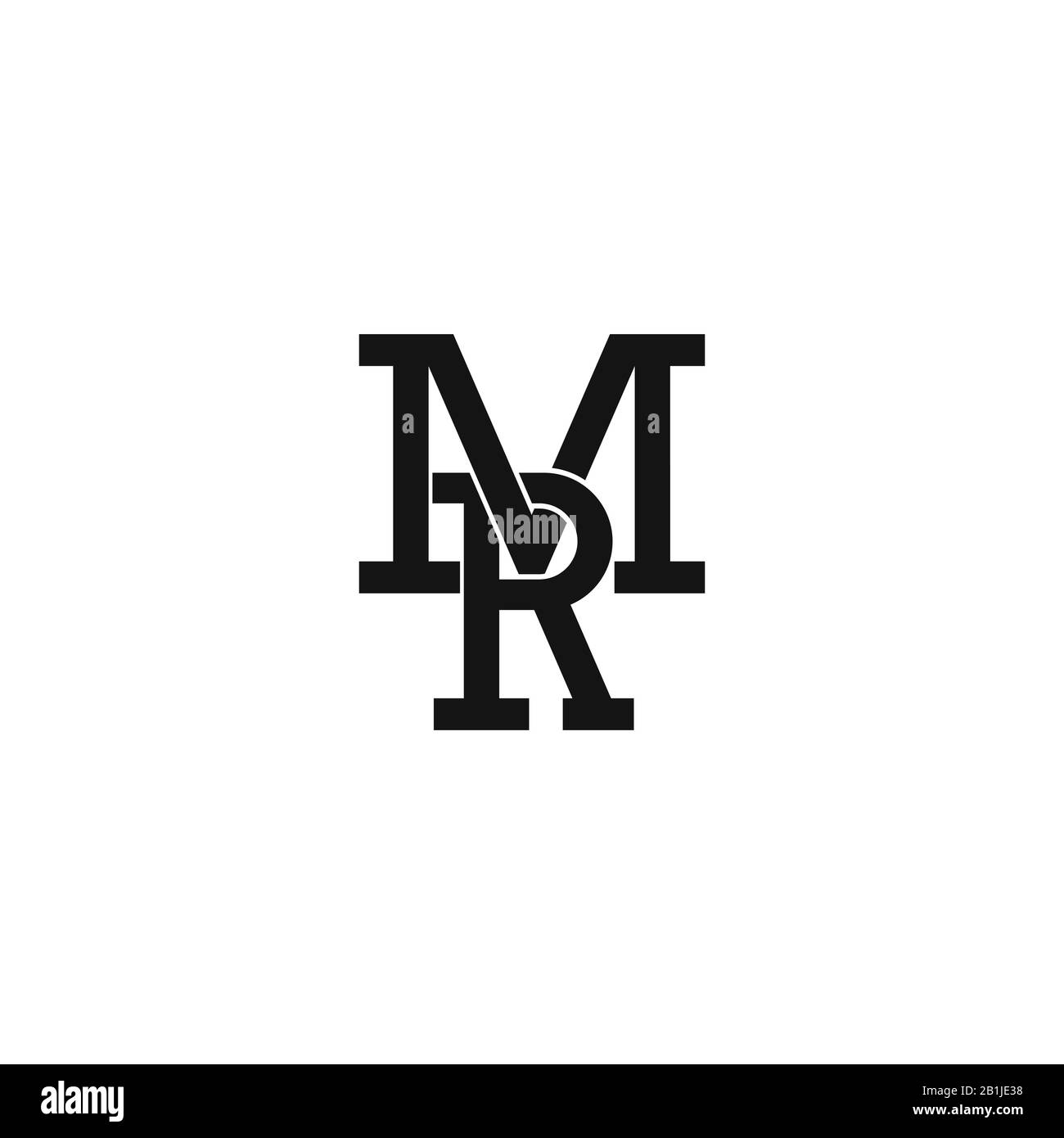 Initial letter mr or rm logo design template Stock Vector Image & Art ...