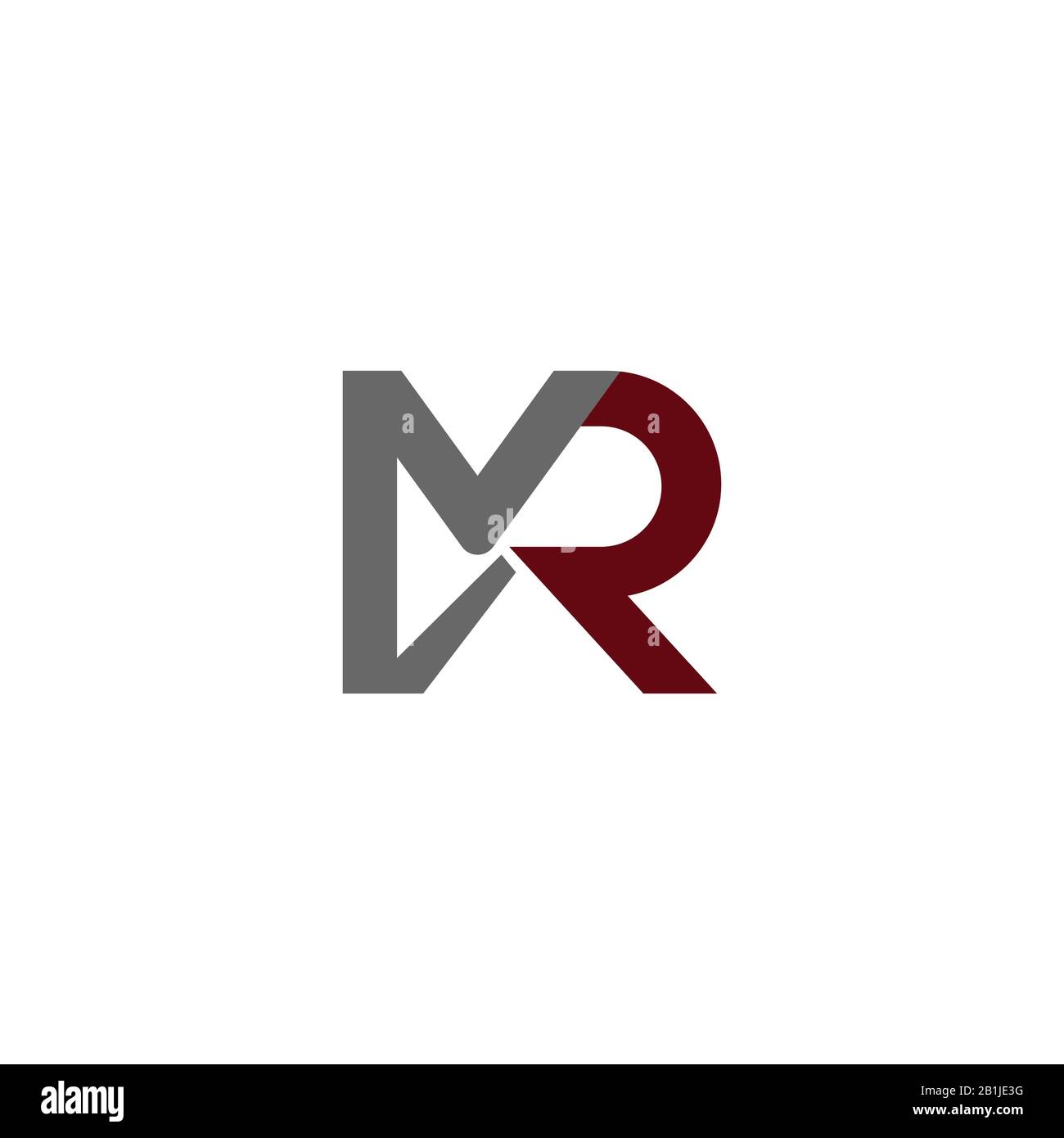 Initial letter mr or rm logo design template Stock Vector Image & Art ...