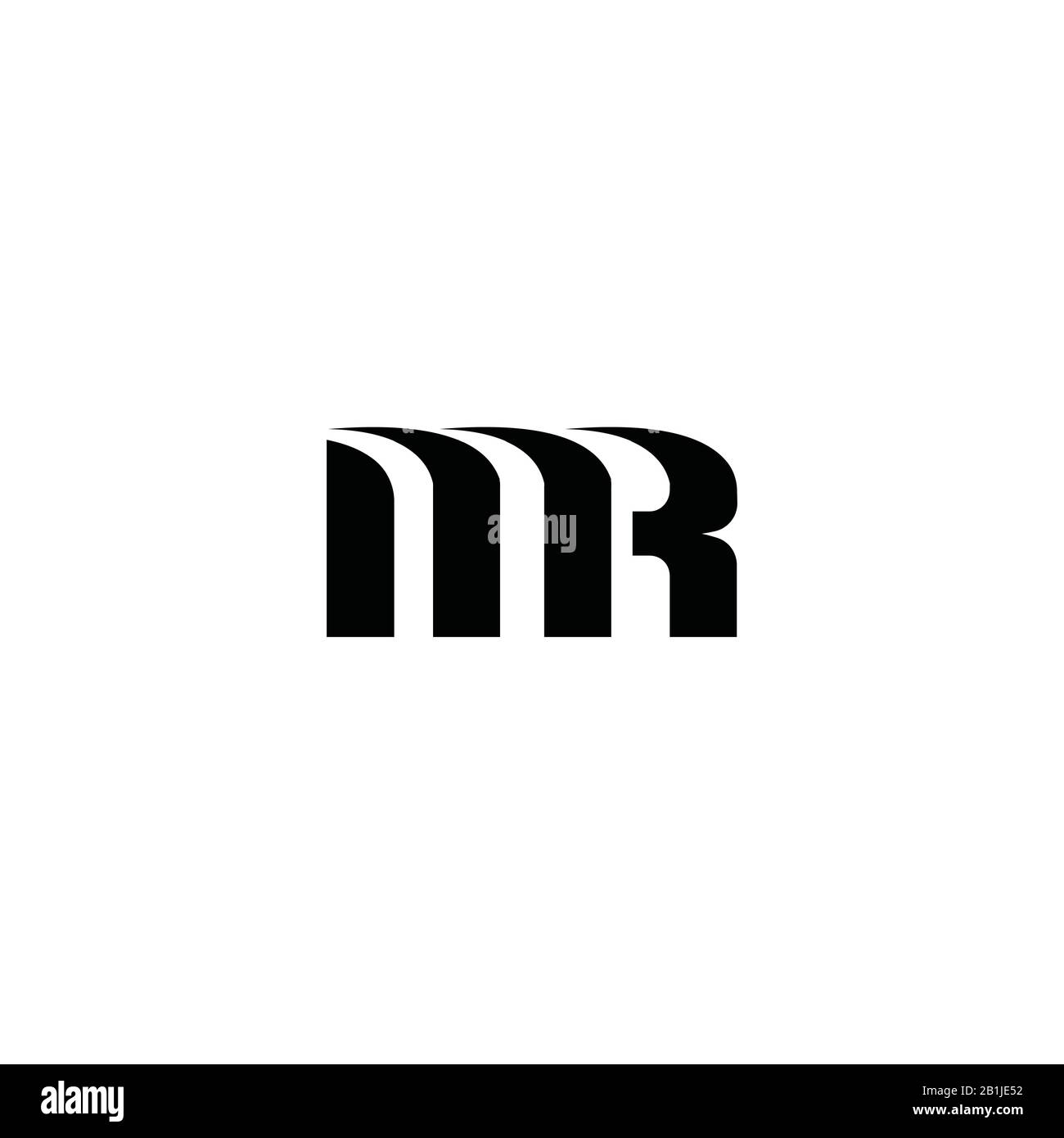 Initial letter mr or rm logo design template Stock Vector Image & Art ...