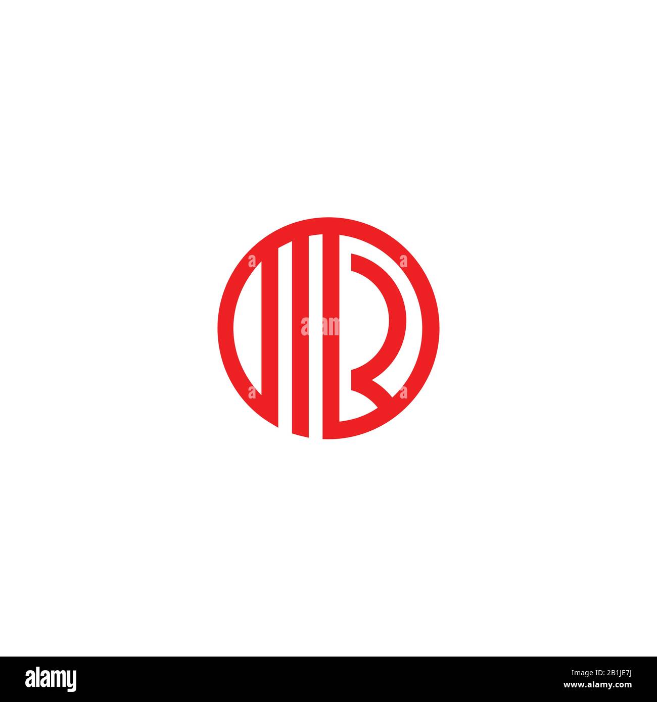 Initial letter mr or rm logo design template Stock Vector Image & Art ...
