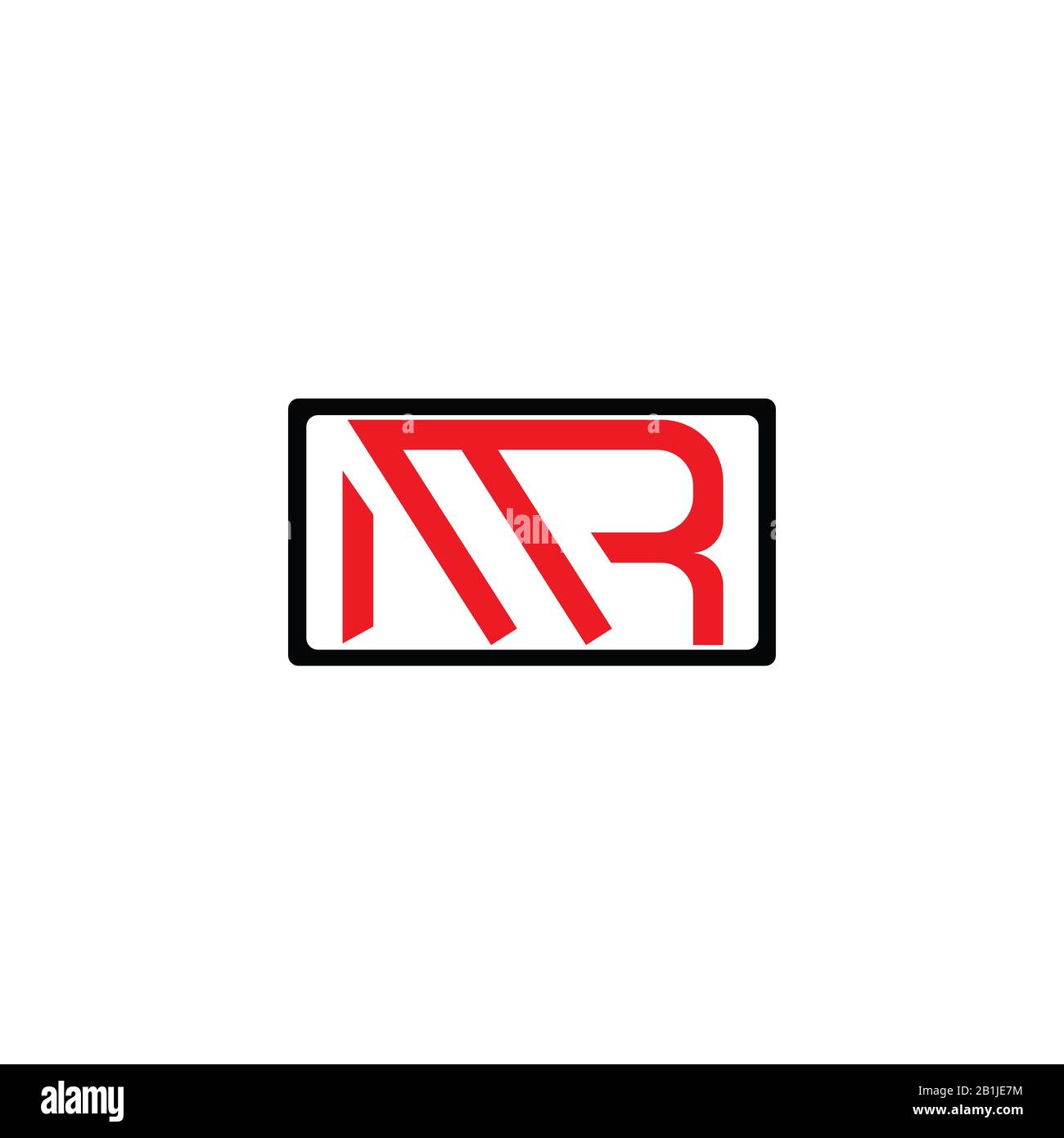 Initial letter mr or rm logo design template Stock Vector Image & Art ...