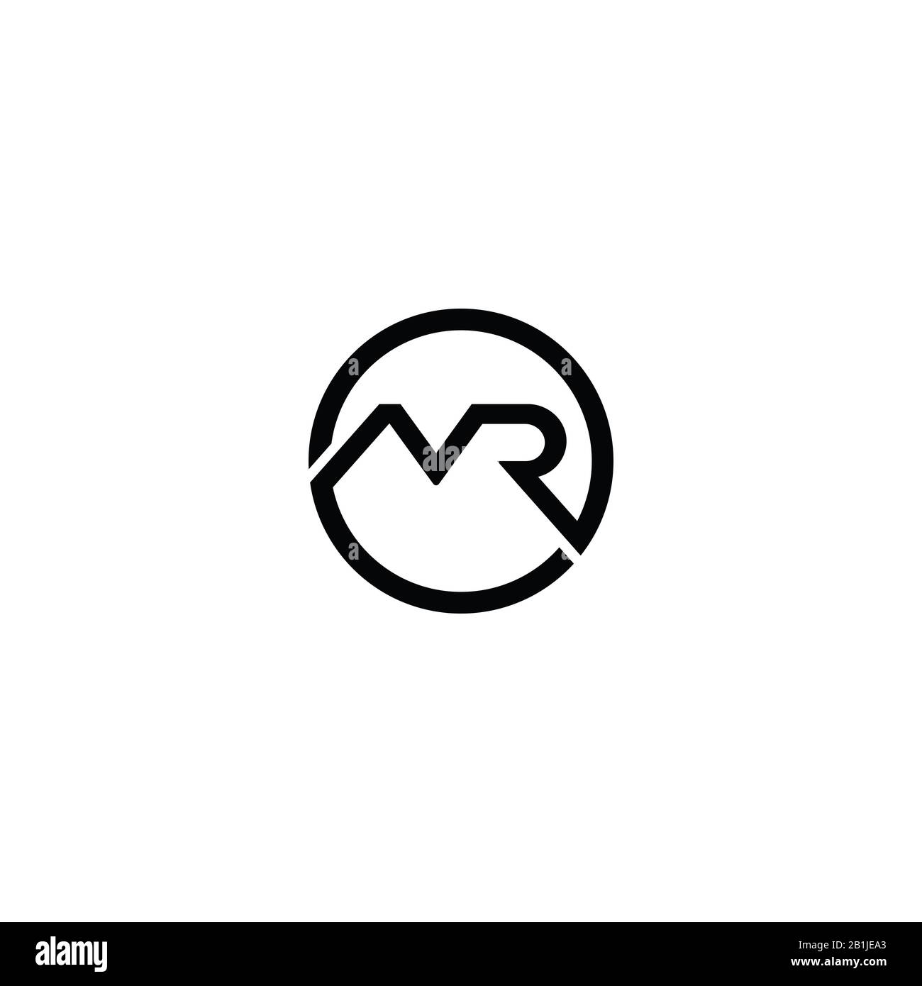 Initial letter mr or rm logo design template Stock Vector Image & Art ...