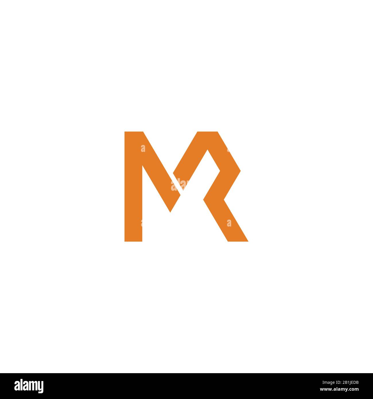 Initial letter mr or rm logo design template Stock Vector Image & Art ...