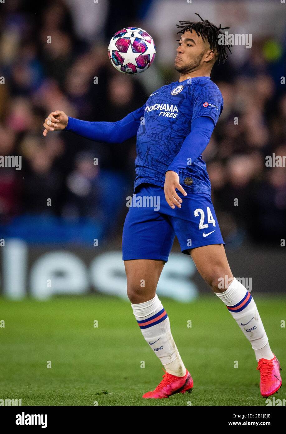 London, 25.02.2020 Reece James (Chelsea) Chelsea London - FC Bayern München  DFL regulations prohibit any use of photographs as image sequences and/or Stock Photo