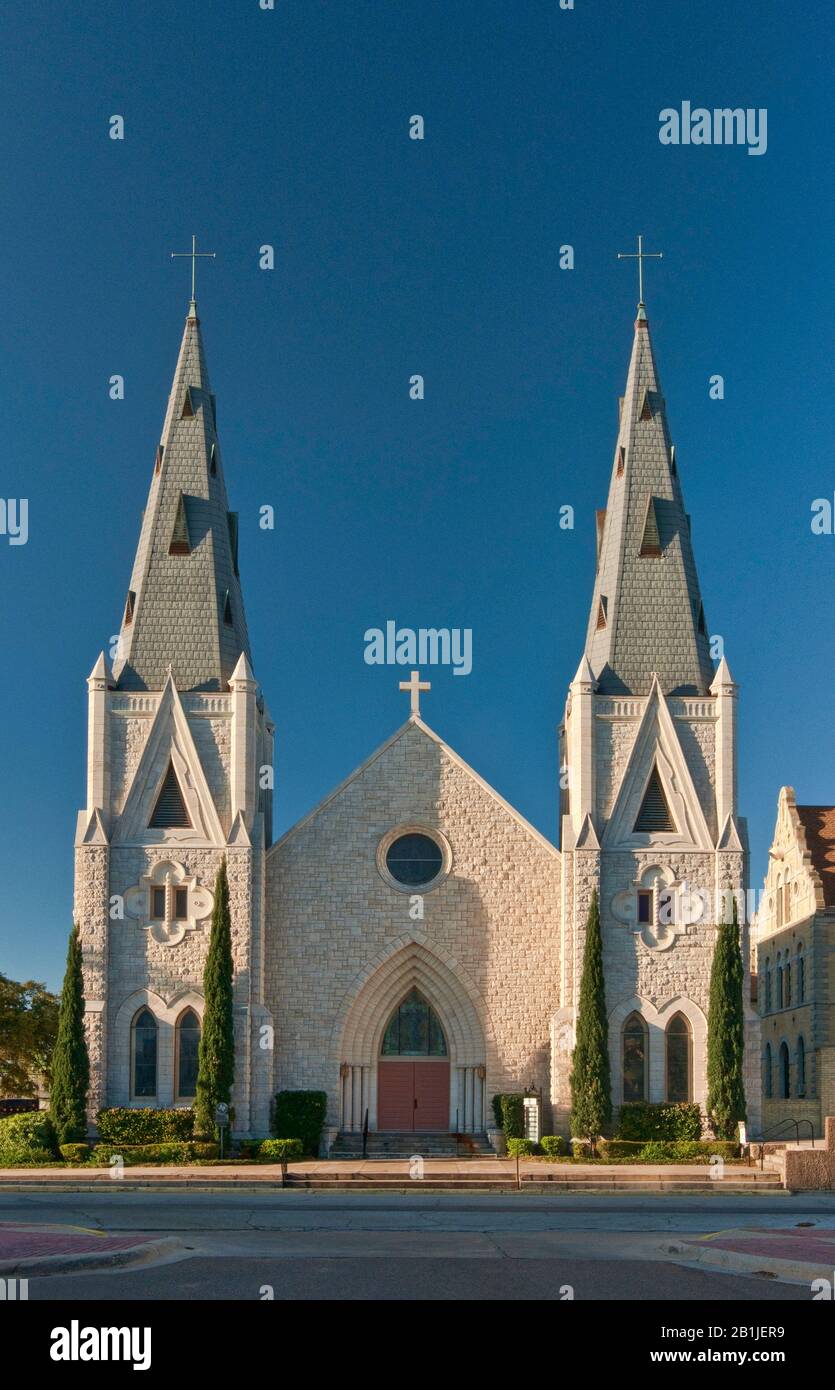 St Mary's Catholic Church, Gothic Revival style, at De Leon Plaza