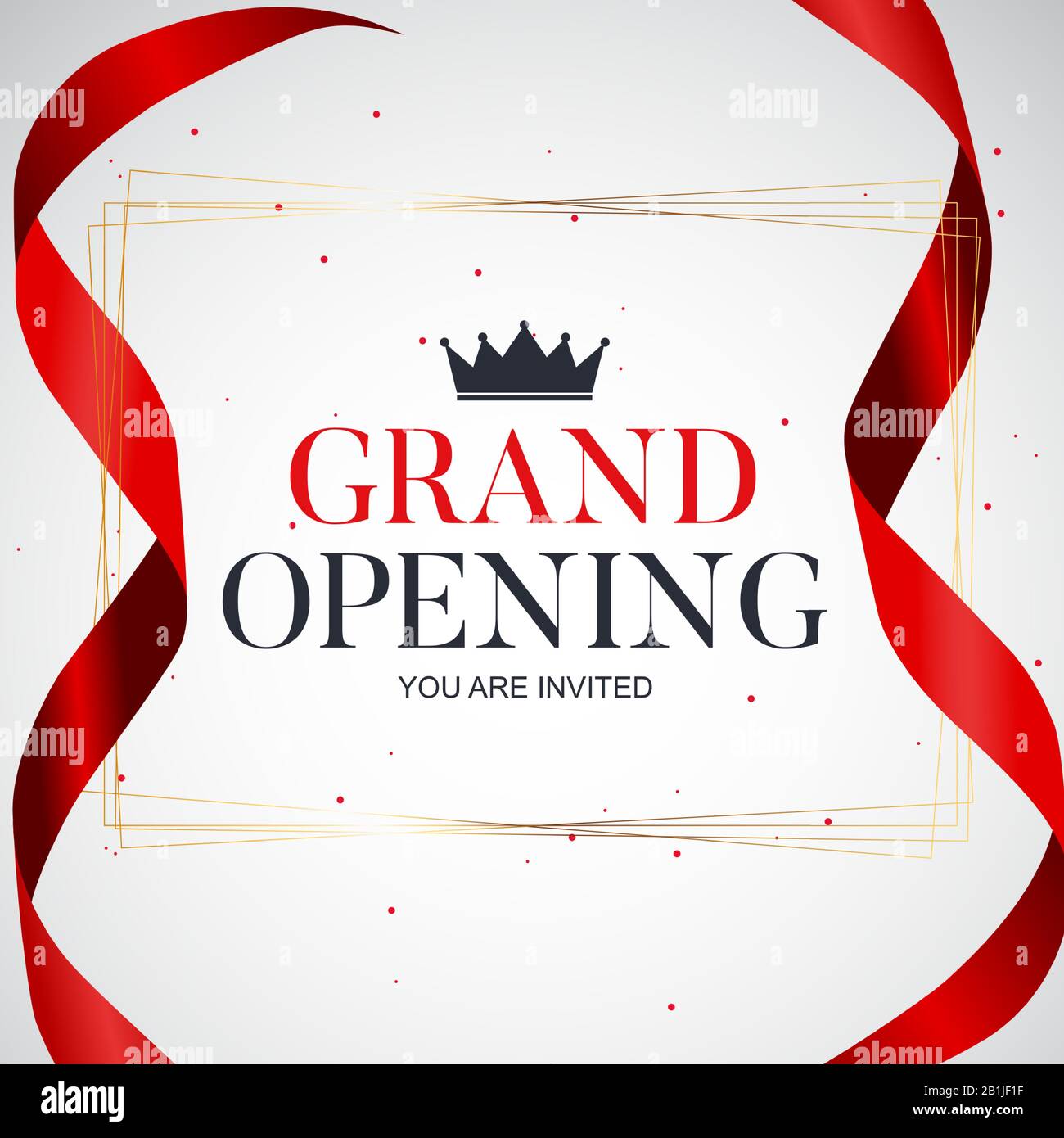 Free Vector, Grand opening you are invited lettering