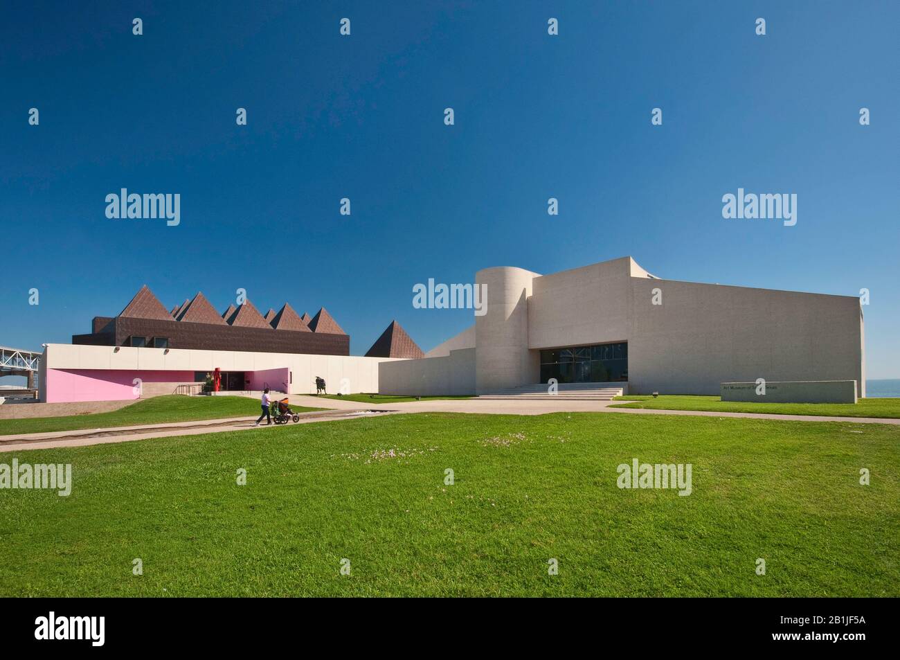 Art Museum of South Texas, designed by Philip Johnson, Corpus Christi, Gulf Coast, Texas, USA Stock Photo