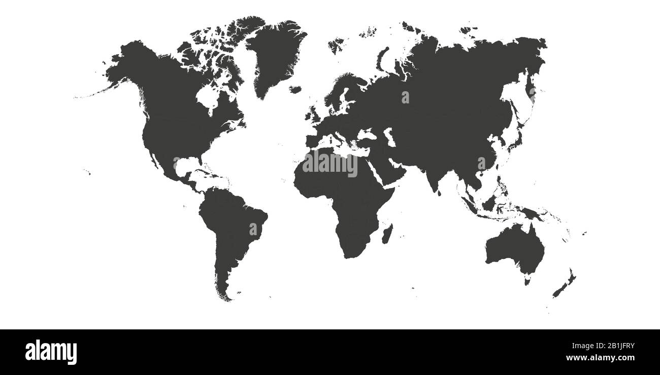 World Map Isolated on white background - stock vector Stock Vector ...