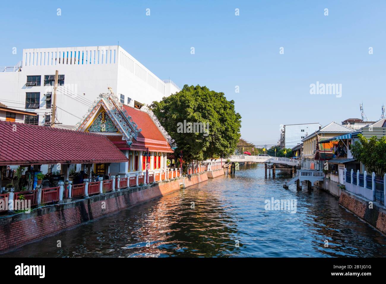 Khlong Bang Lamphu, canal, Banglamphu, Bangkok, Thailand Stock Photo
