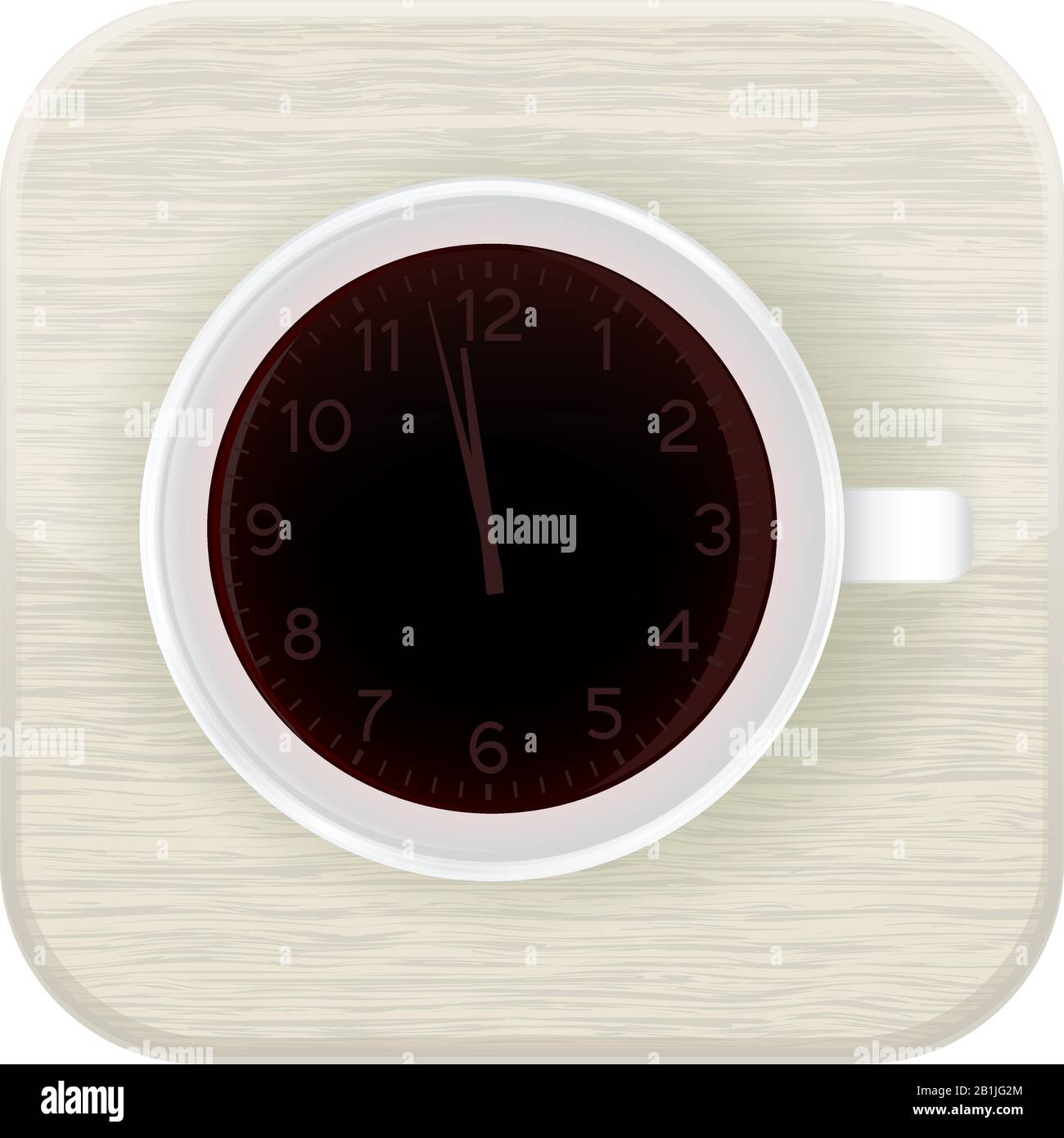 Clock with cup and saucer Stock Vector Images - Alamy