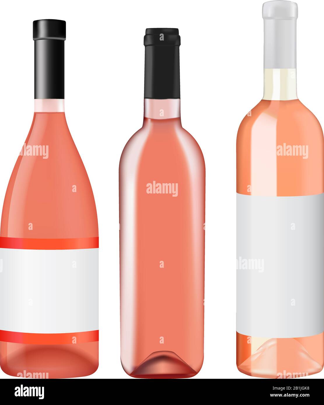 Rose wine bottles Stock Vector Image & Art - Alamy