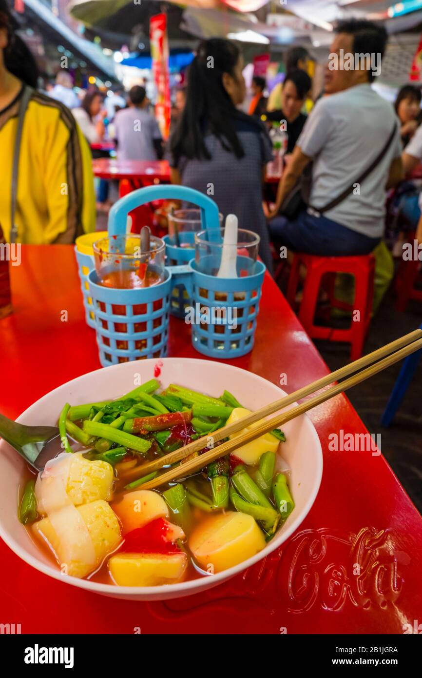Tofu soup, market stall, Chinatown, Bangkok, Thailand Stock Photo Alamy
