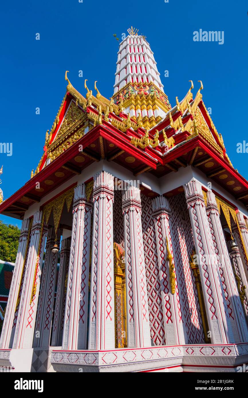 Wat Chakrawatrachawat Woramahawihan, Bangkok, Thailand Stock Photo