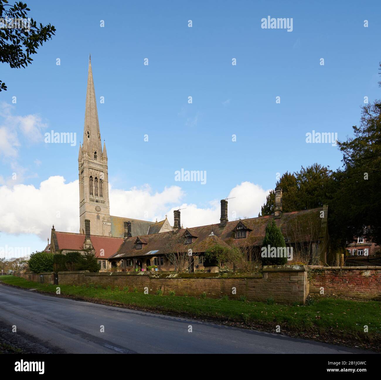 St, Mary’s Church and Alms Houses in the East Yorkshire village of
