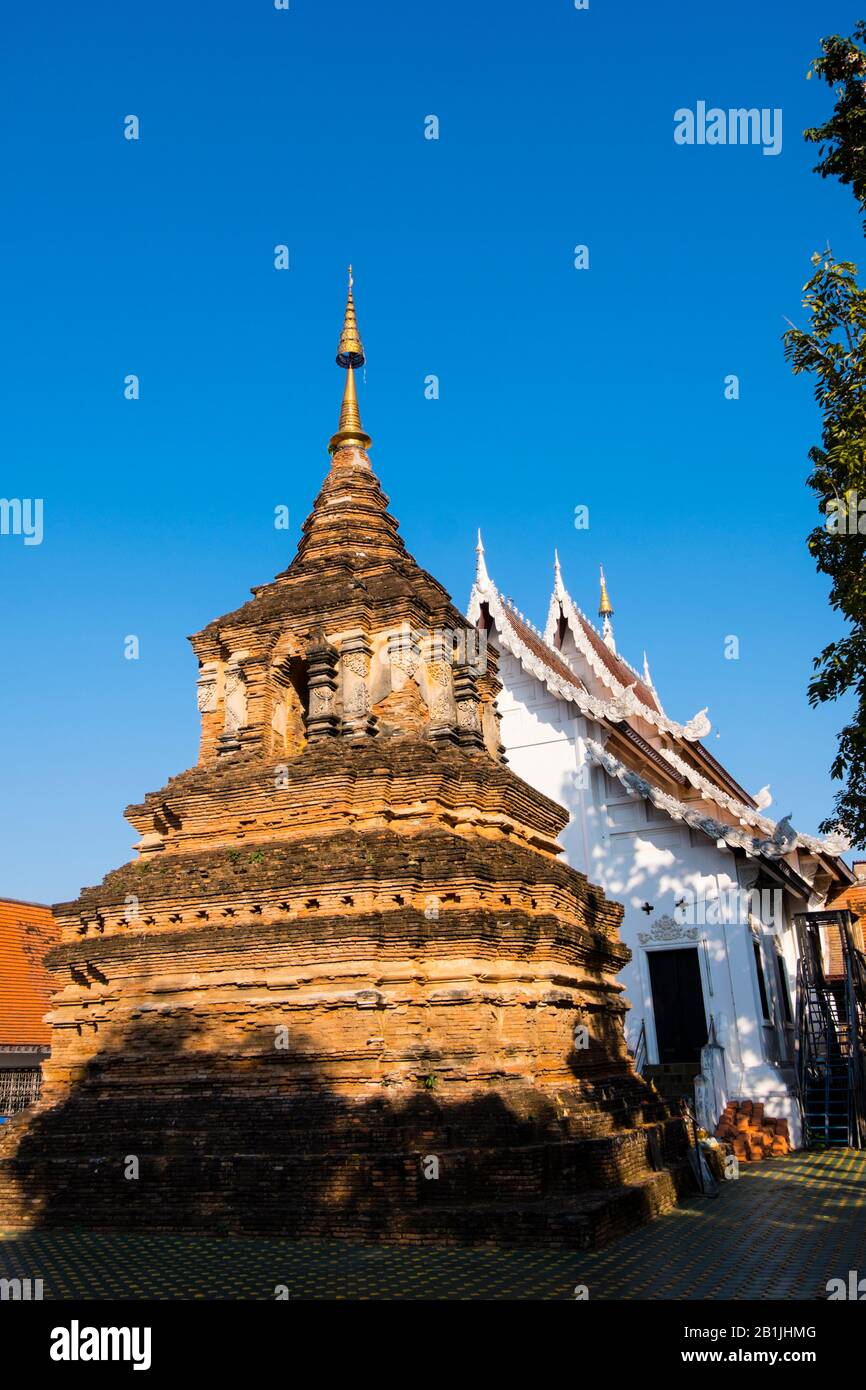Wat Chet Lin, old  town, Chiang Mai, Thailand Stock Photo