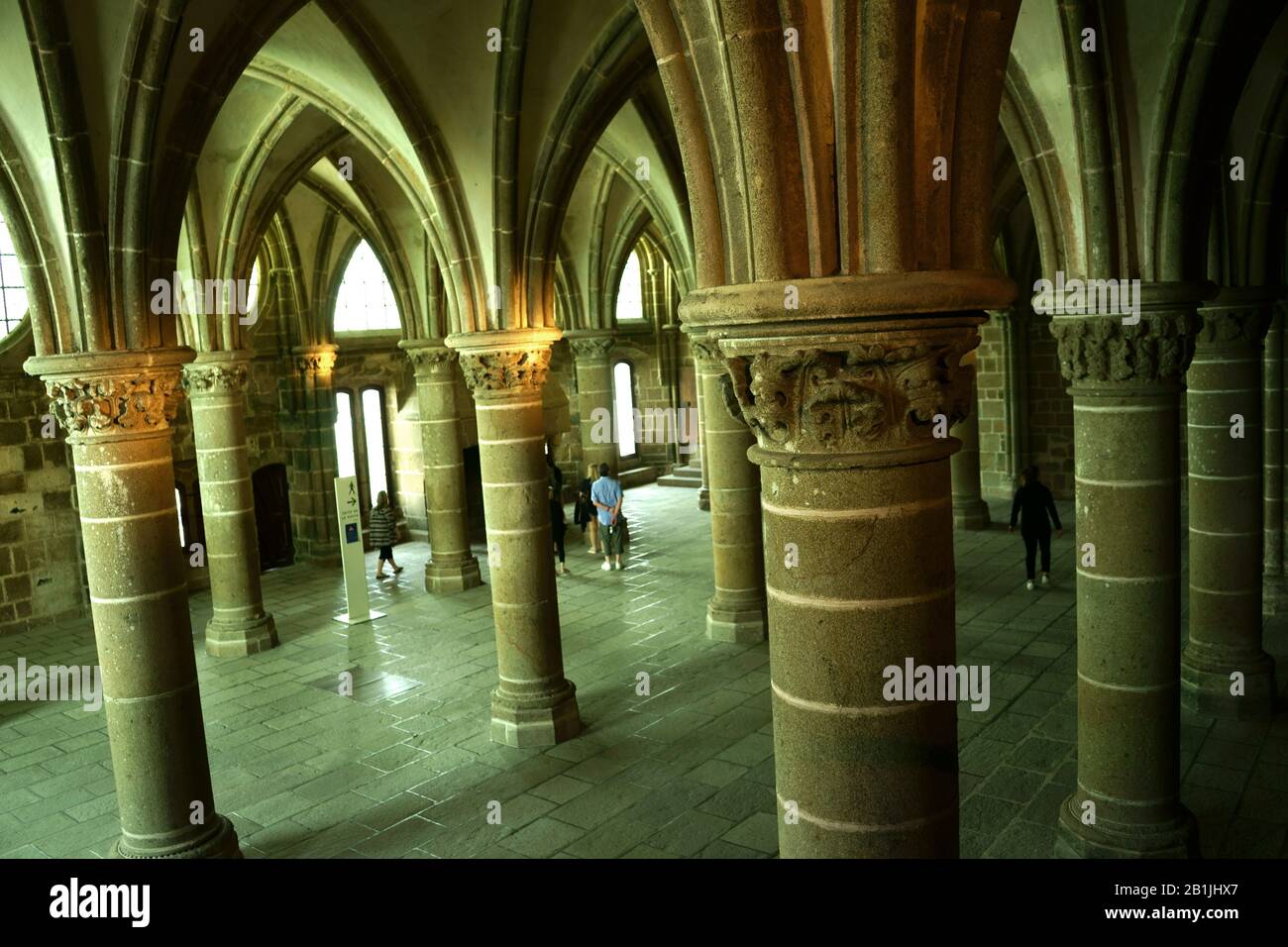 Mont Saint Michel, Abbey, Guest Hall, Normandie, France Stock Photo