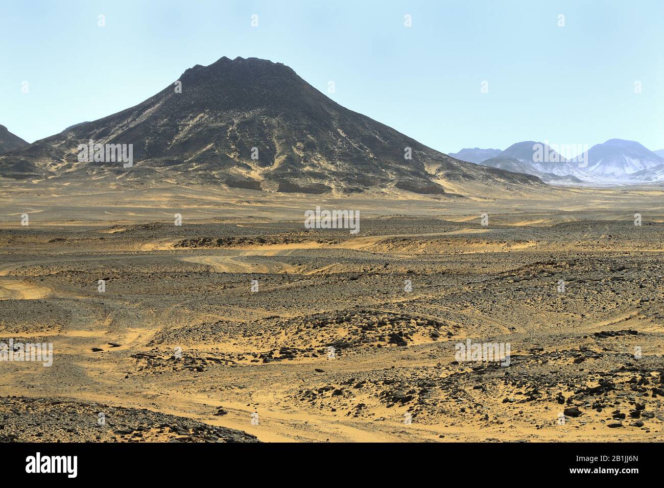 mountian of the Black Desert, Egypt, Western desert Stock Photo