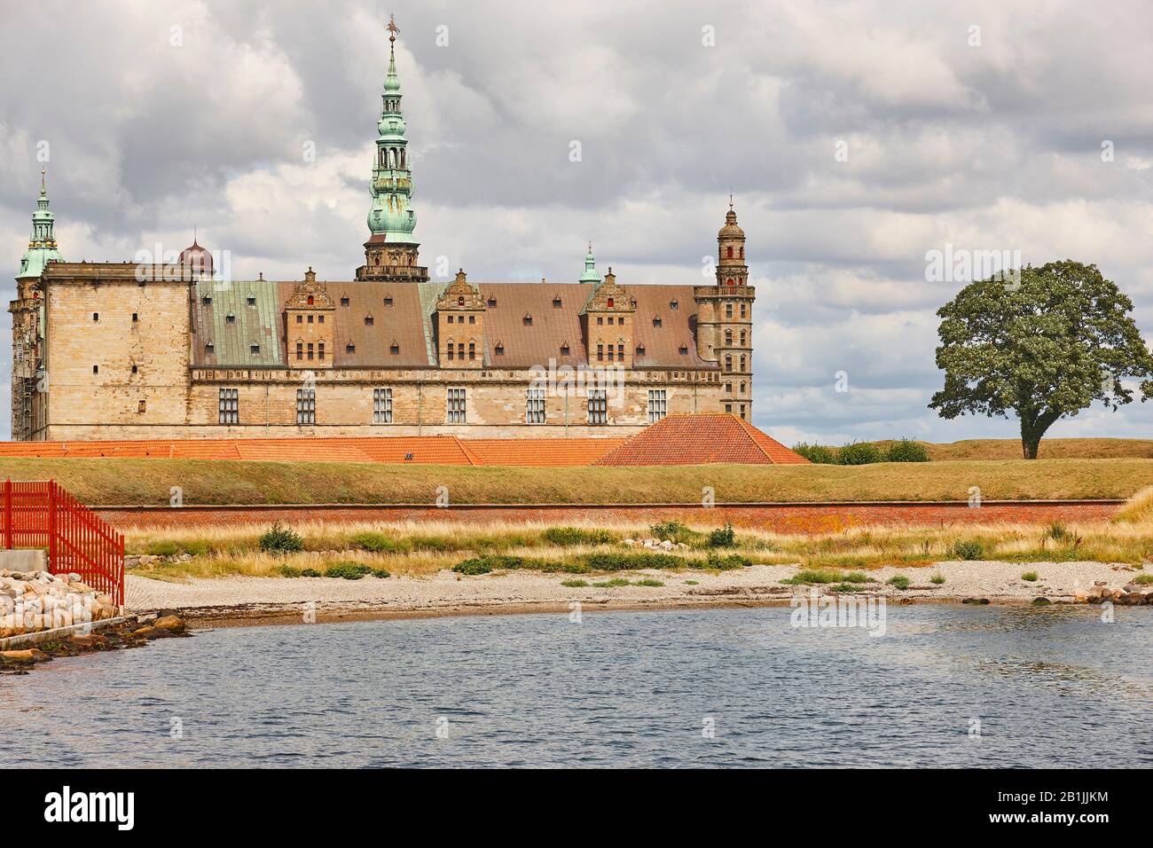 Kronborg Helsingor Elsinor castle fortification and tower. Denmark Stock Photo