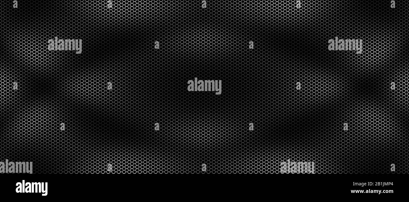 white and black mesh metal background and texture. 3d illustration banner for website template. Stock Photo