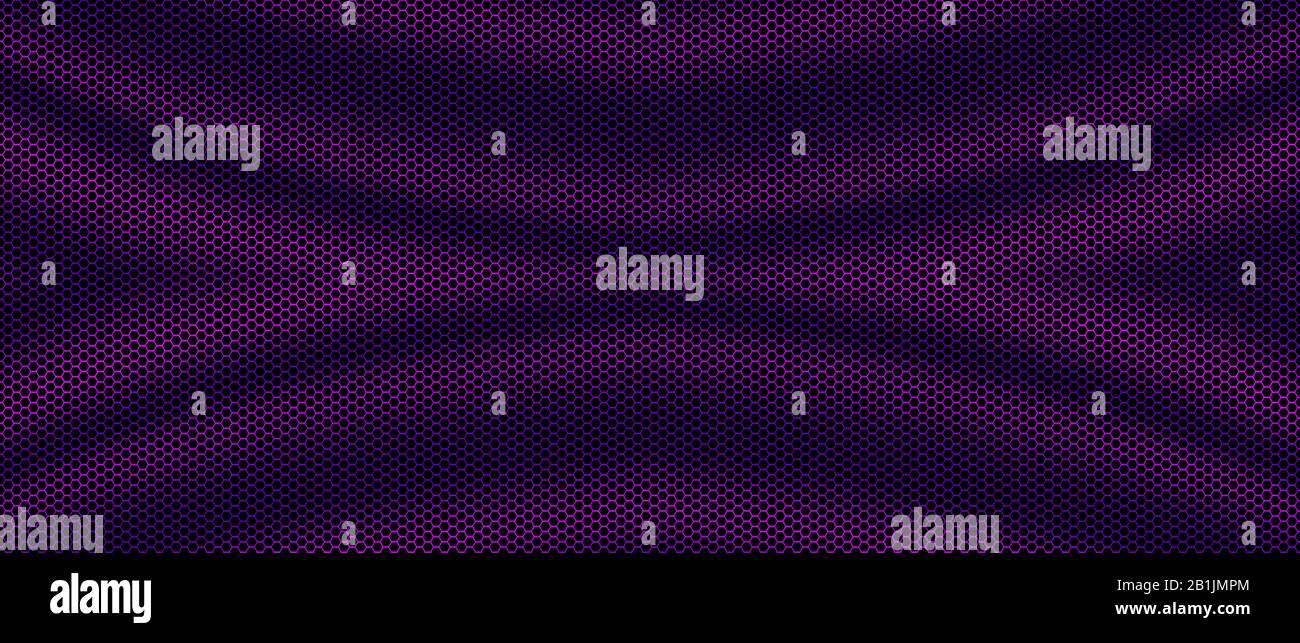 purple and black mesh metal background and texture. 3d illustration banner for website template. Stock Photo