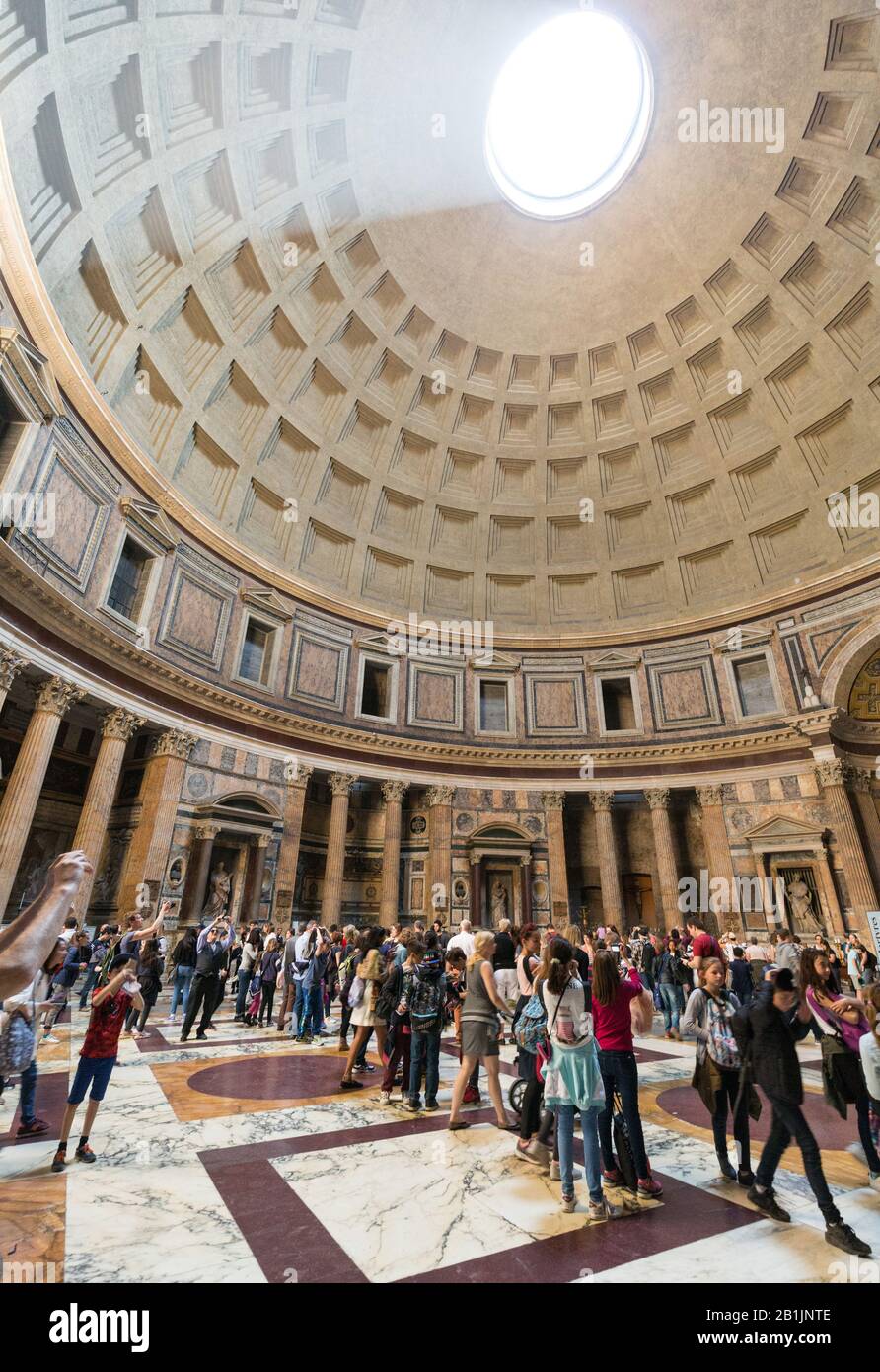 Inside the Pantheon in Rome, Italy Stock Photo