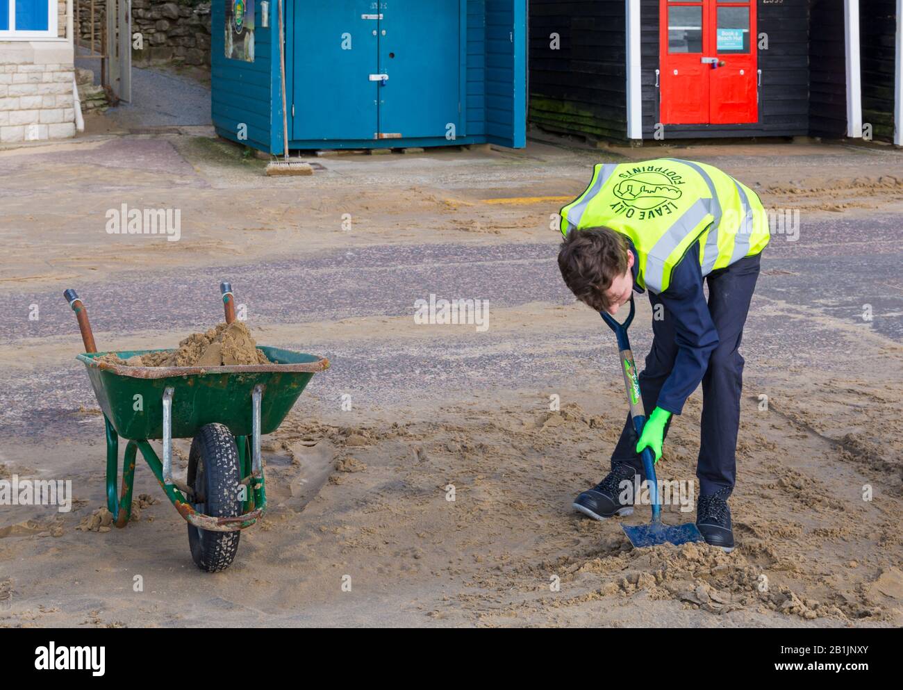 Dorset Ranger Footprints in sand lewis hi-res stock photography and images - Alamy