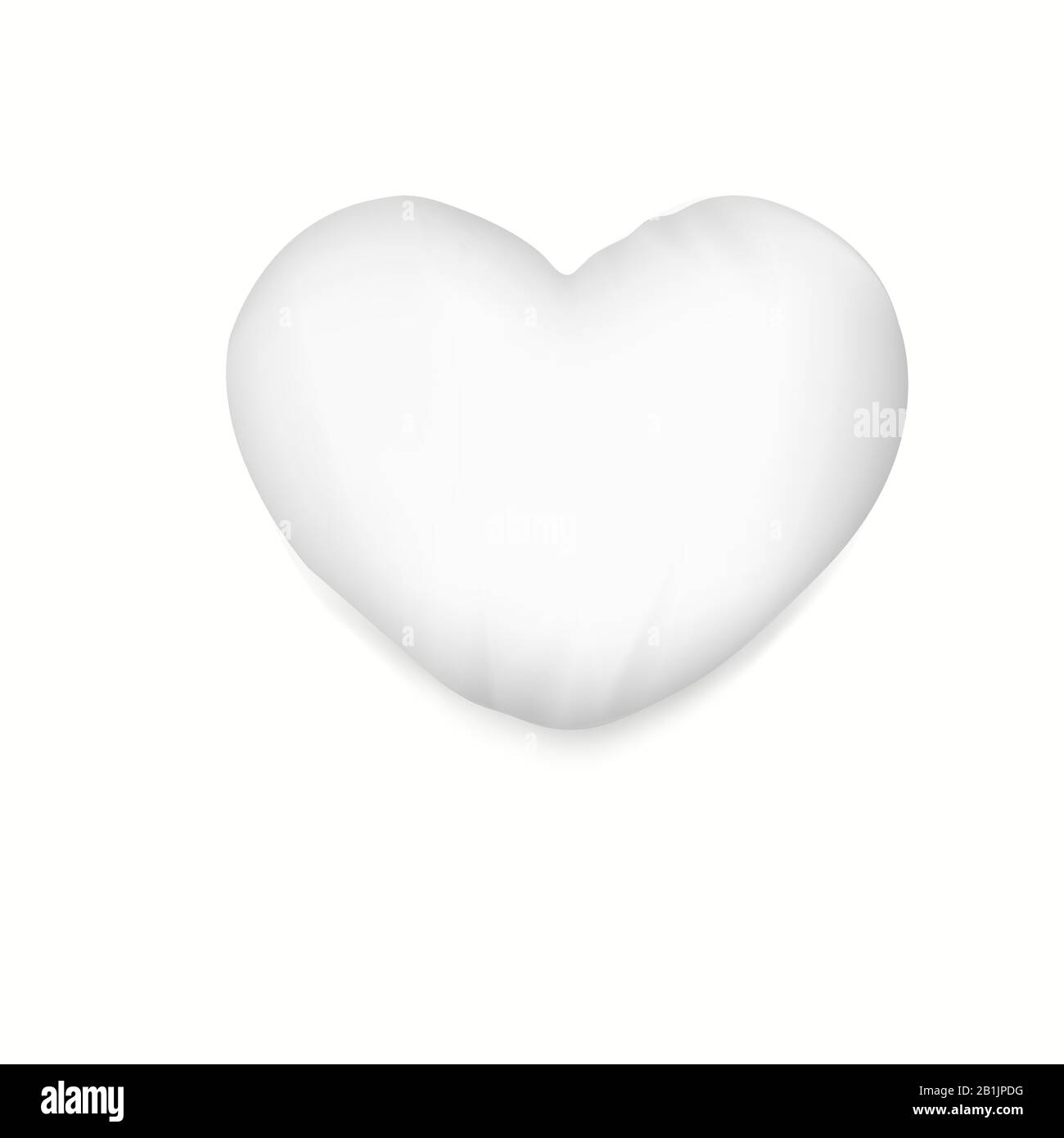 White heart pillow with soft shadow Stock Vector Image & Art - Alamy