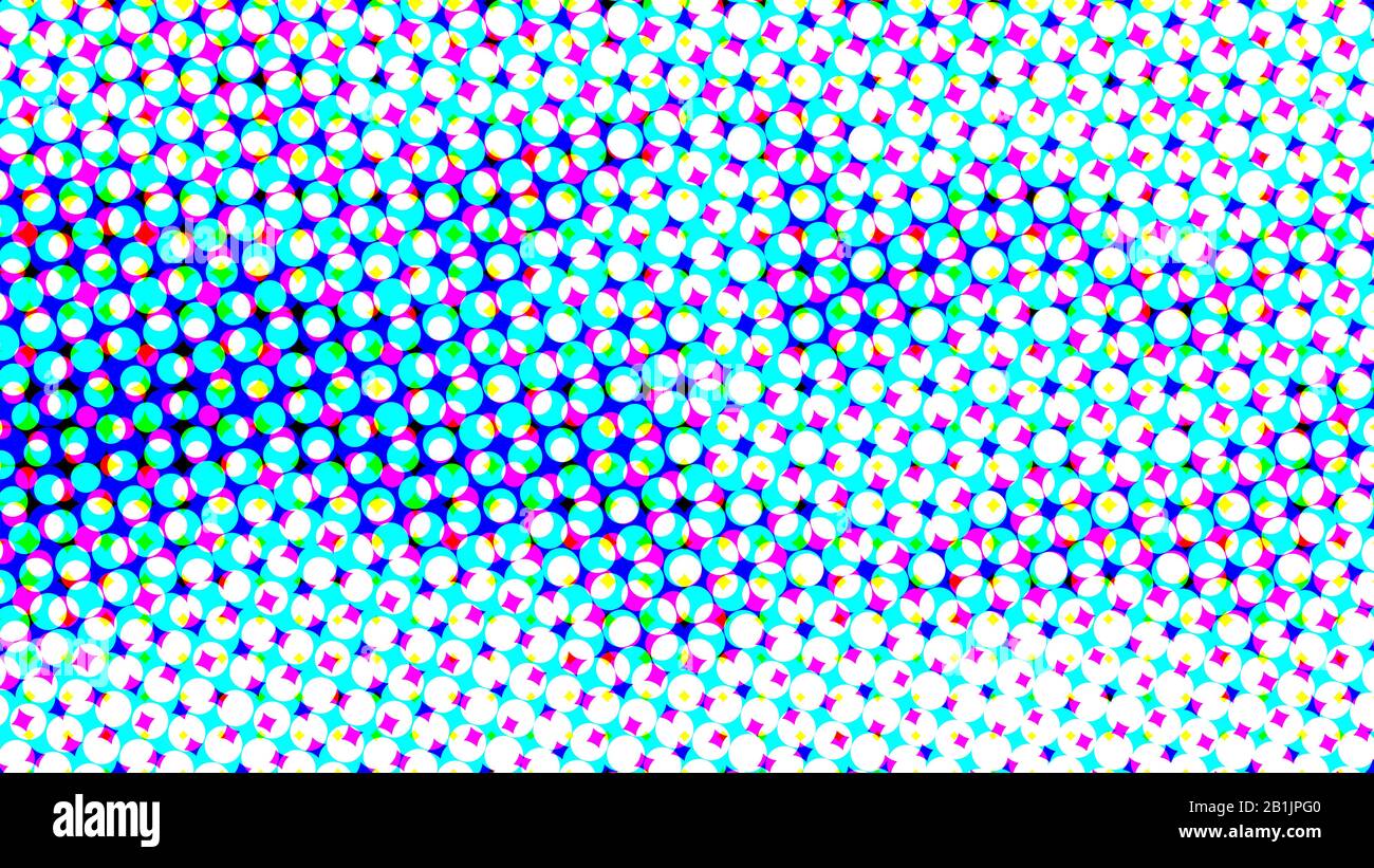 blue and white halftone pattern. colorful background and texture. illustration. widescreen ratio. Stock Photo