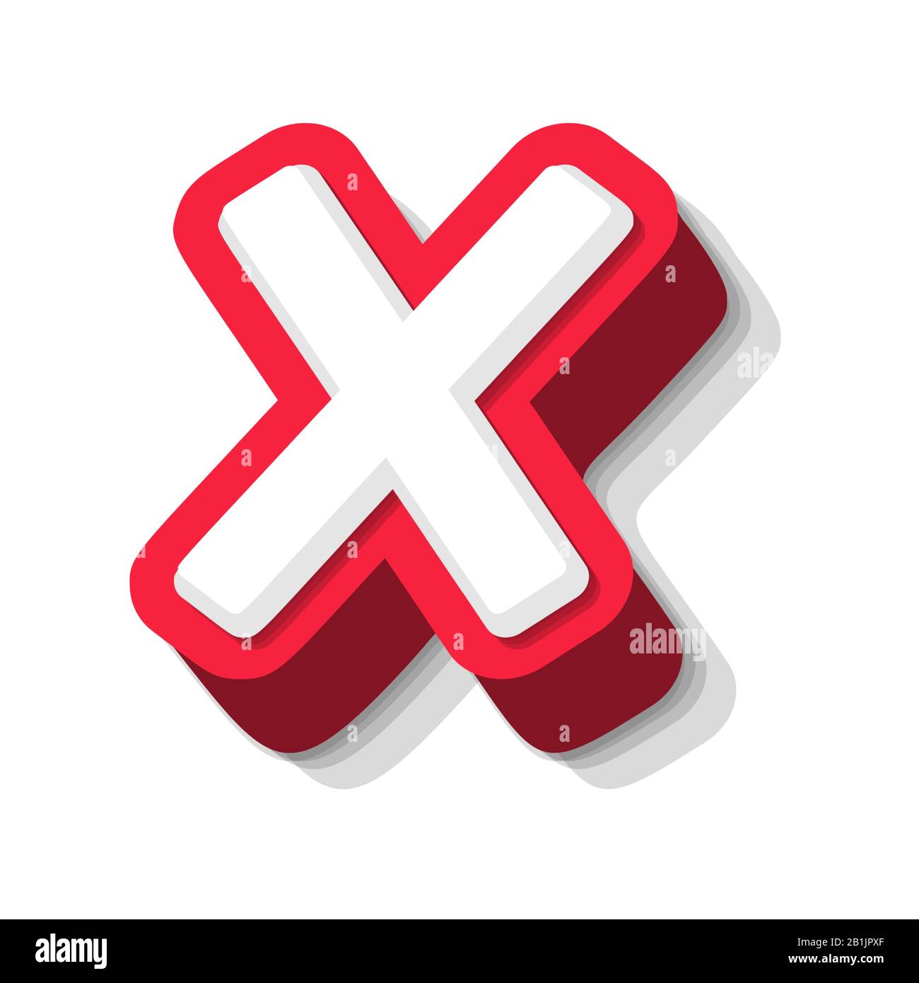 3D bold funny letter X, heavy type for modern super hero monogram, prize  logo, comic graphic, fun and cool poster and education game. Extrude style  Stock Vector Image & Art - Alamy