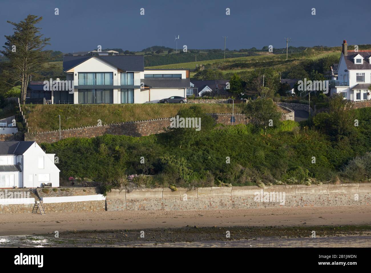 Luxury houses by the sea overlooking Abersoch beach, north wales coast