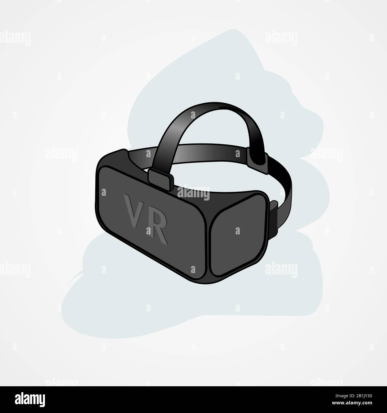 Virtual reality glasses display simple flat style vector illustration. Stock Vector