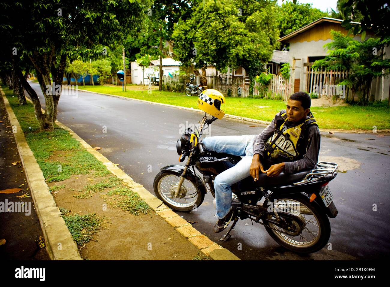 Motorcycle-taxi, Novo Airão, Amazonas, Brazil Stock Photo - Alamy