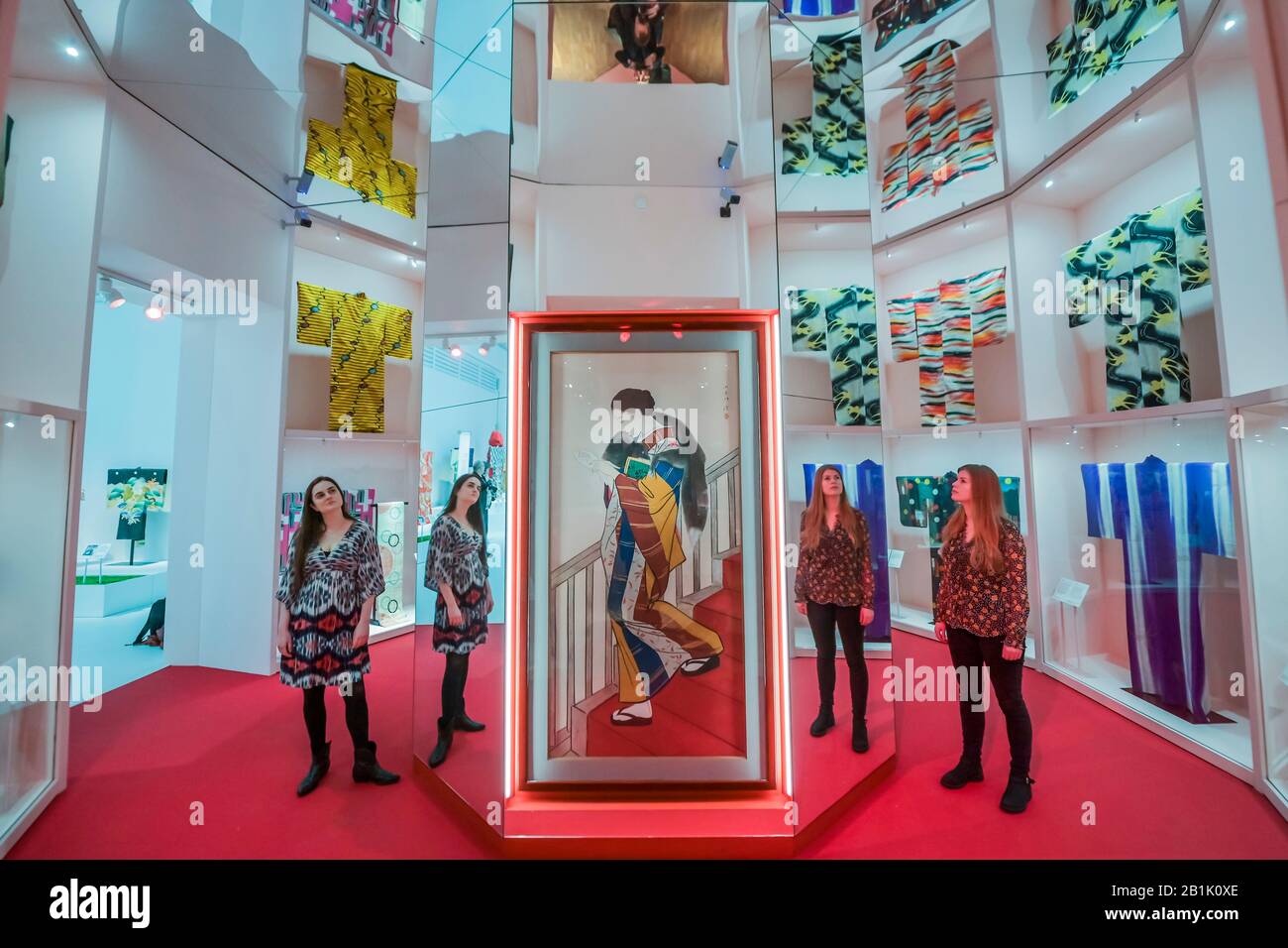 London, UK. 26th 2020. Kimono: Kyoto to Catwalk - a new exhibition at the V&A explores a symbol of Japan. The kimono is often perceived as traditional, timeless and unchanging but