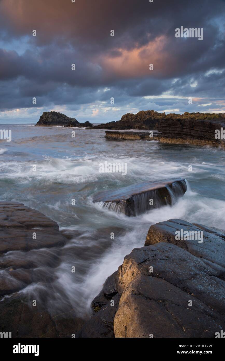 Dramatic coastal scenery and light on the Isle of Man, Irish Sea, UK ...