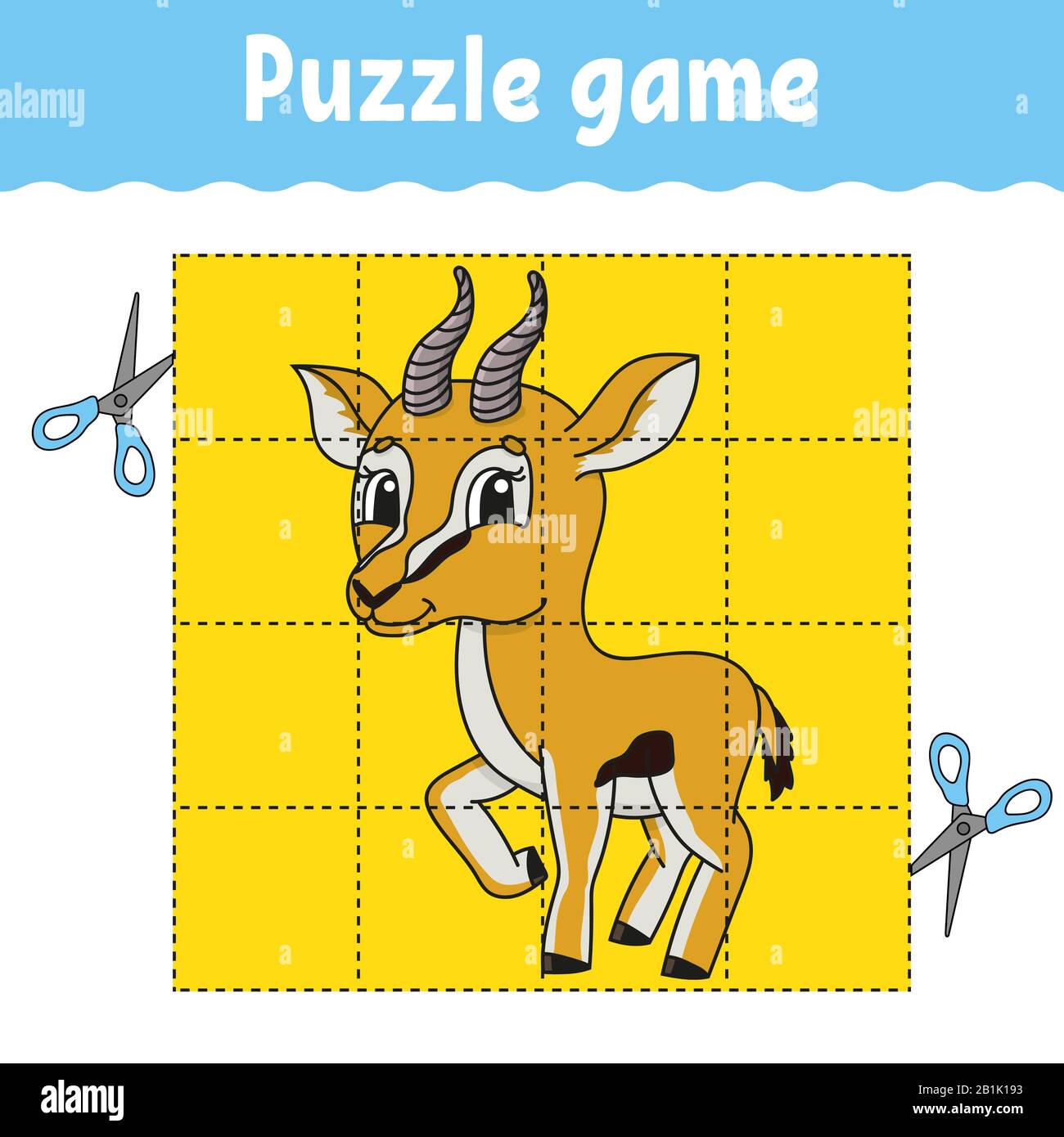 Puzzle game for kids education. Education developing worksheet. Game for kids. Activity page