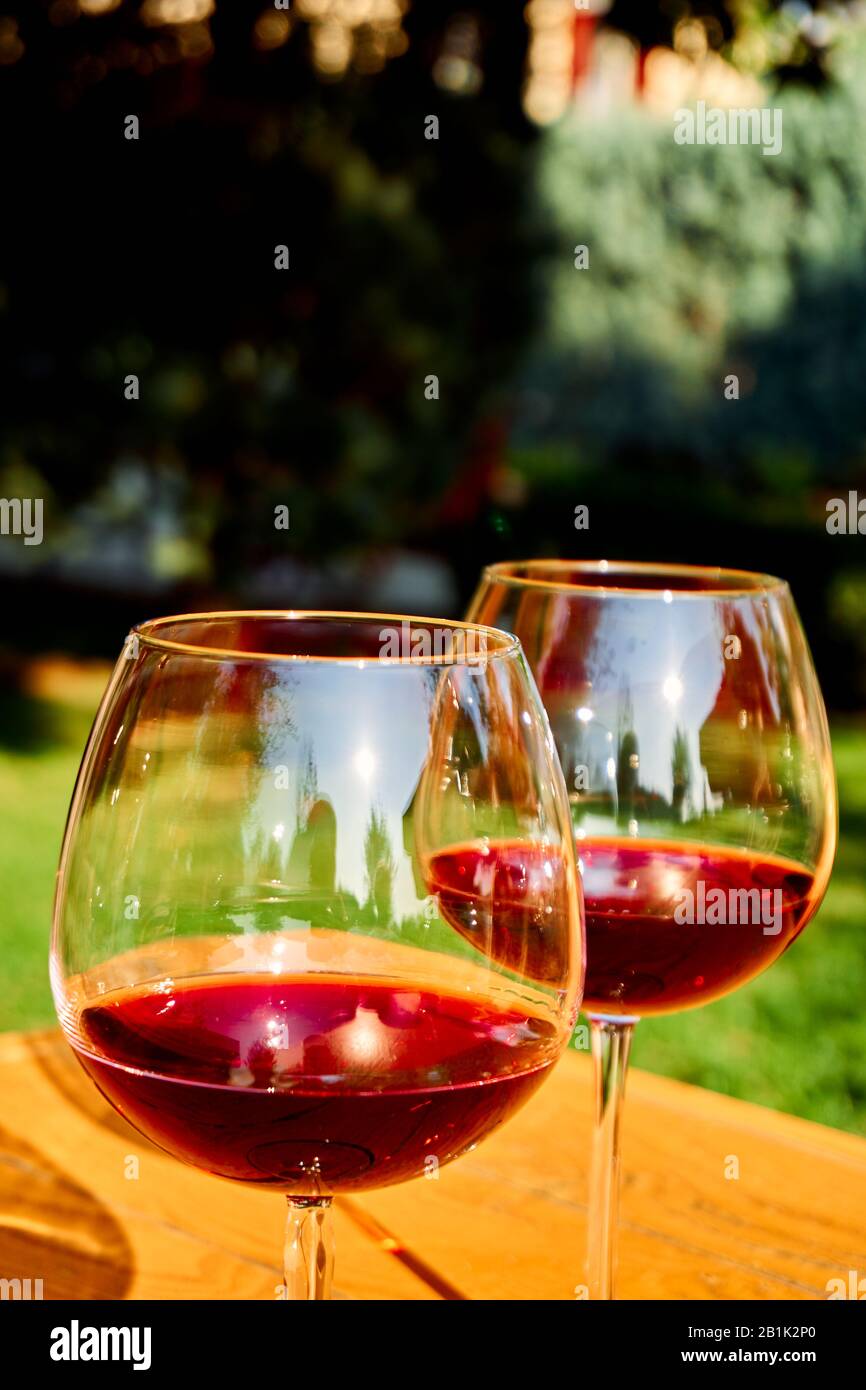 Champagne glasses vineyard hi-res stock photography and images - Alamy