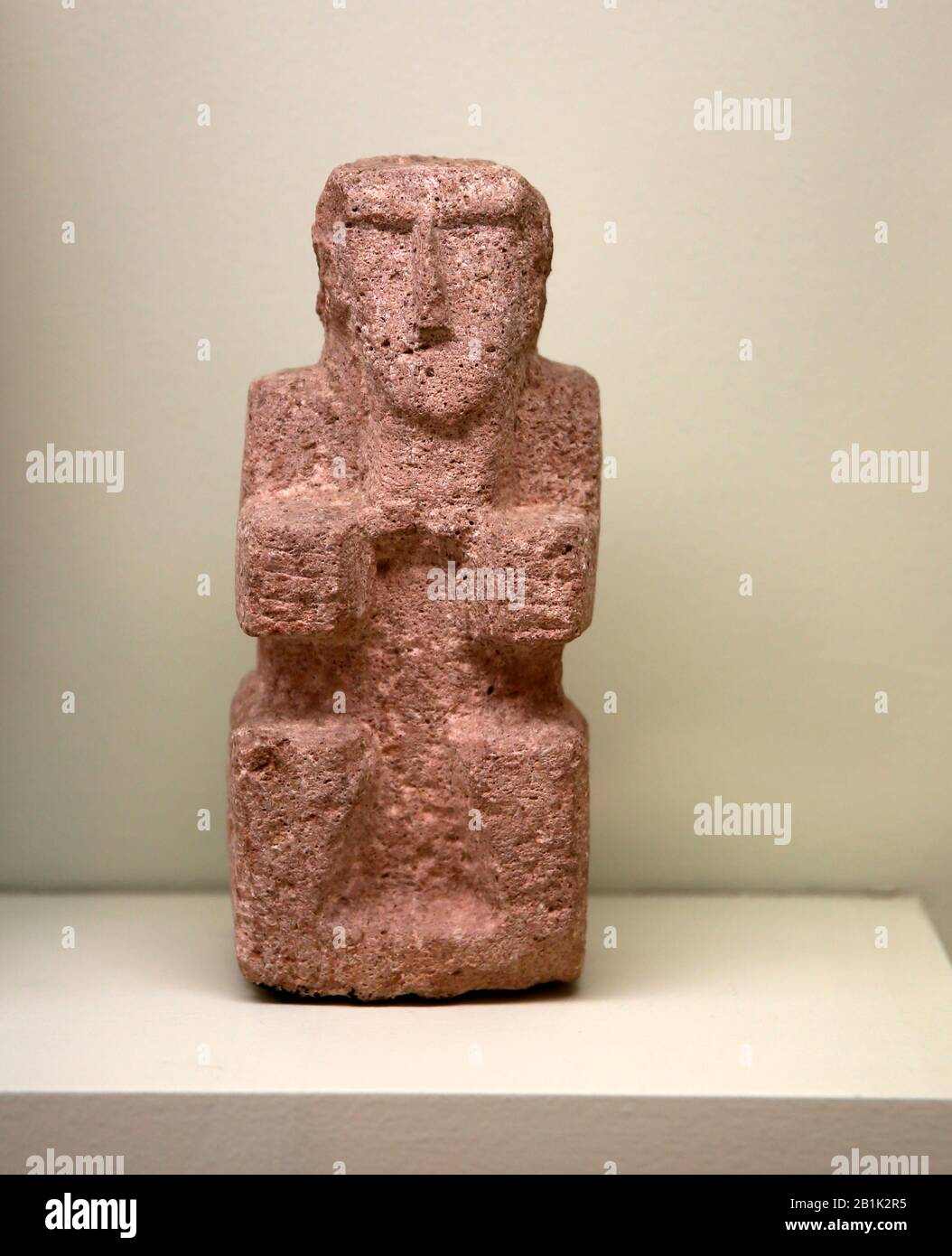 Pre-islamic cultures. Arabian Peninsula. Devotional sacred human figure. 4th-1st cent. BC. Yemen. Istanbul Archaeological Museum. Turkey. Stock Photo