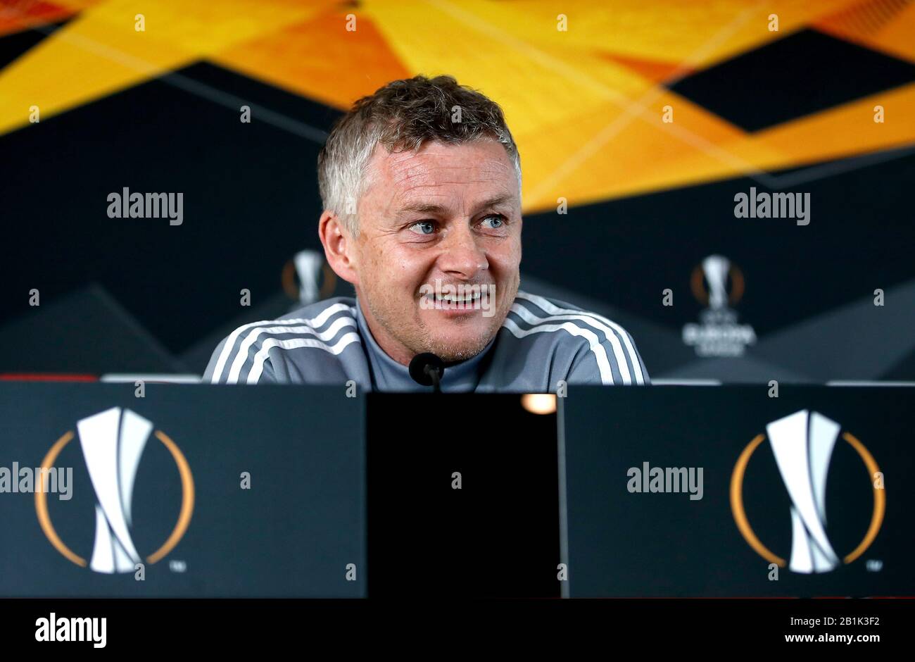 Manchester United Manager Ole Gunnar Solskjaer During The Press Conference At The Aon Training Complex Manchester Stock Photo Alamy