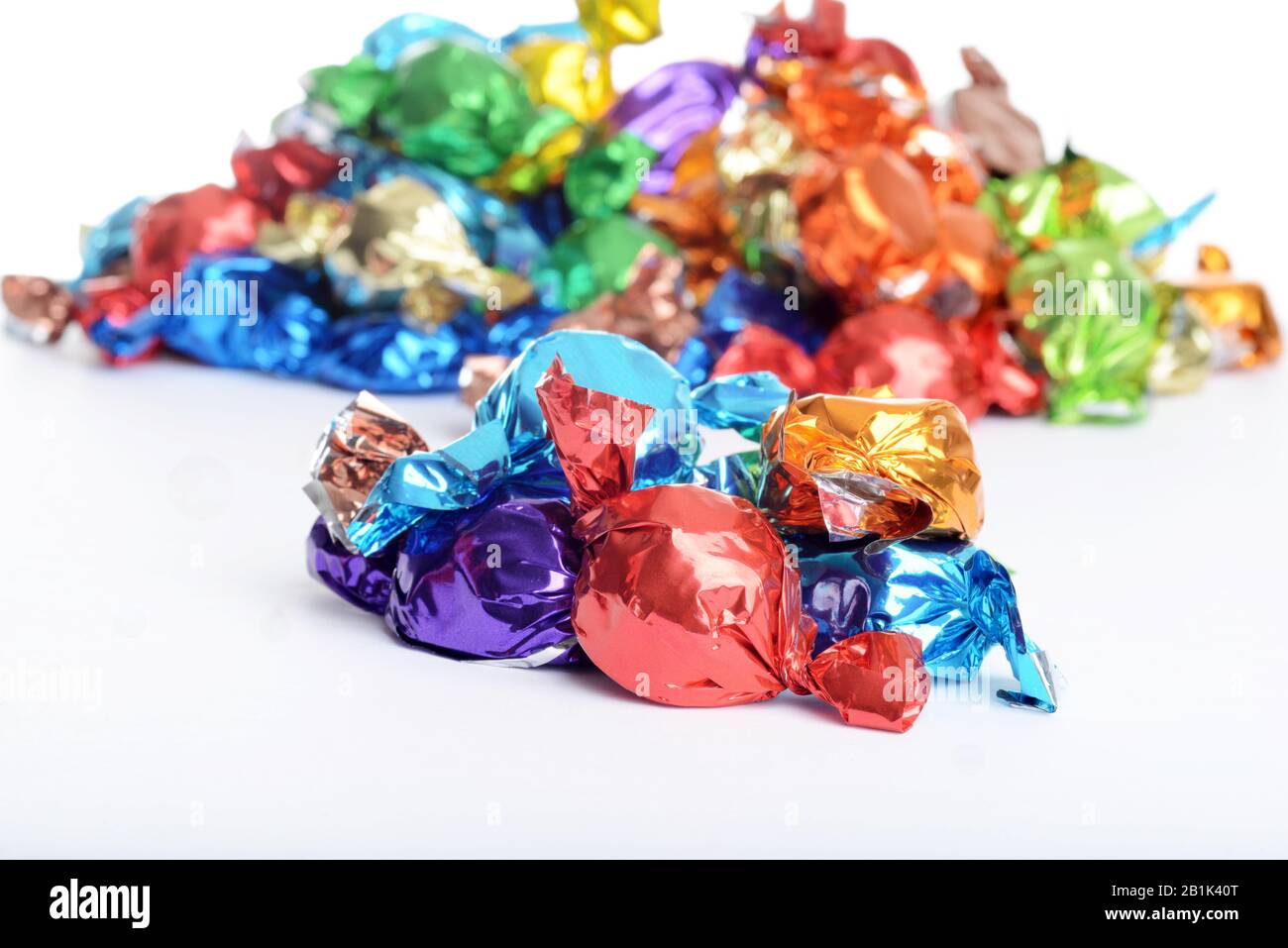Assorted wrapped christmas candy Stock Photo Alamy