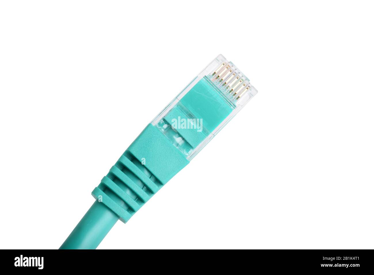 Isolated network cable connector end Stock Photo Alamy