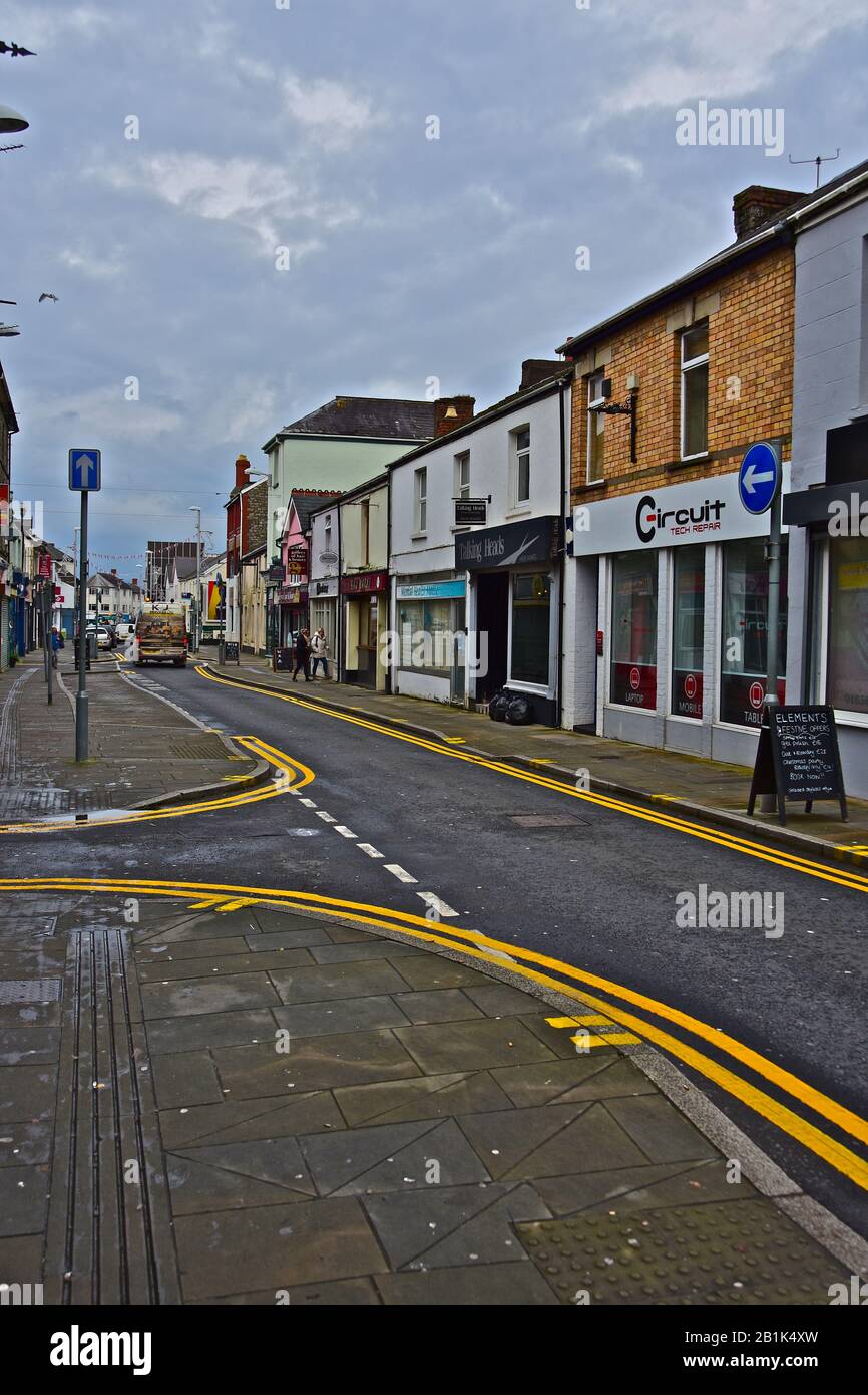 A view of along Nolton Street, Bridgend featuring just some of the