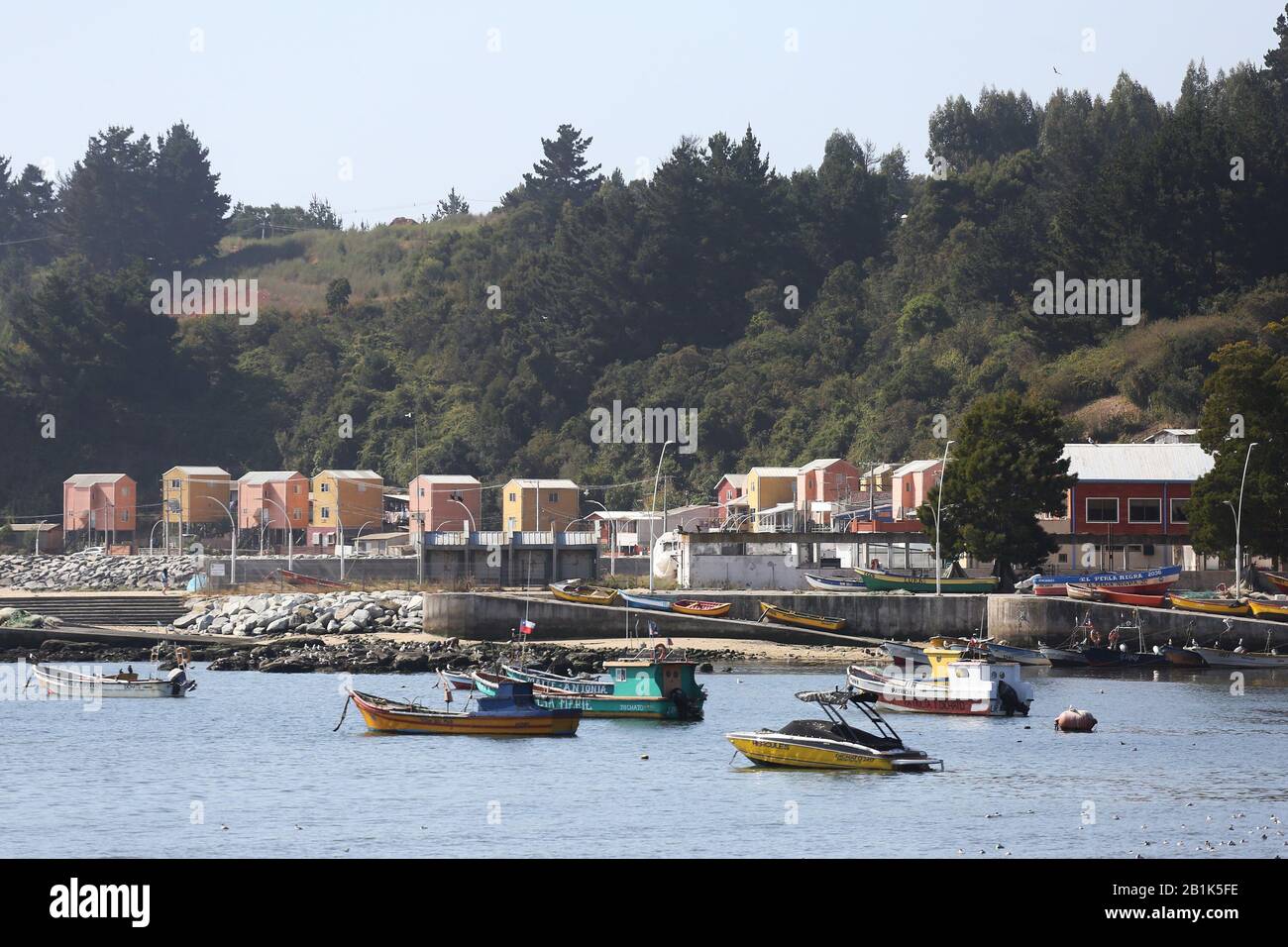 Dichato Chile 26th Feb 2020 View Of The Coastal Town Of