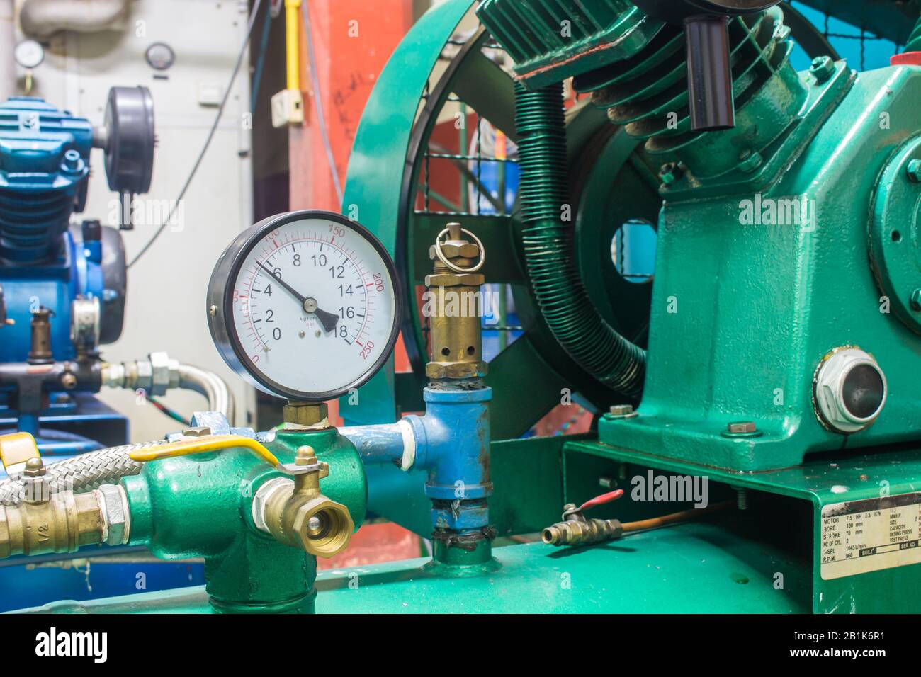 The pressure gauge, in the pneumatic system Stock Photo Alamy