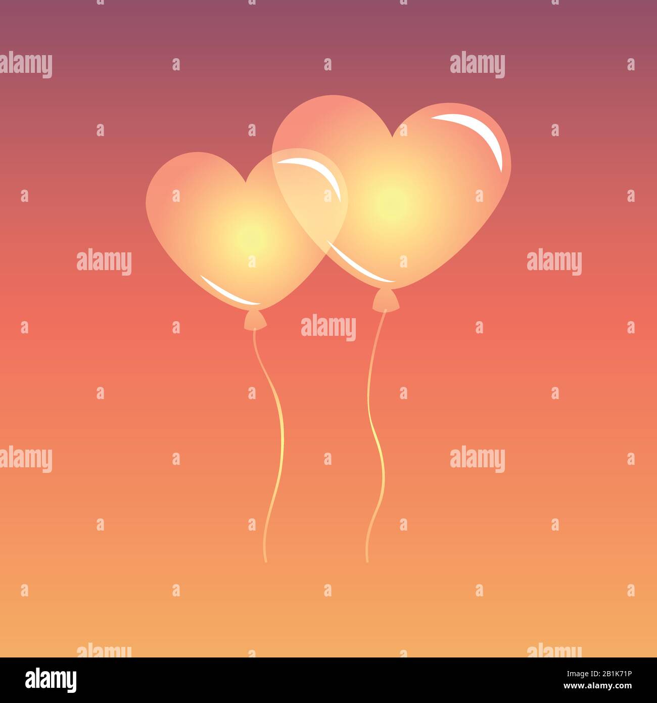 heart shaped balloons in the sky vector illustration EPS10 Stock Vector ...