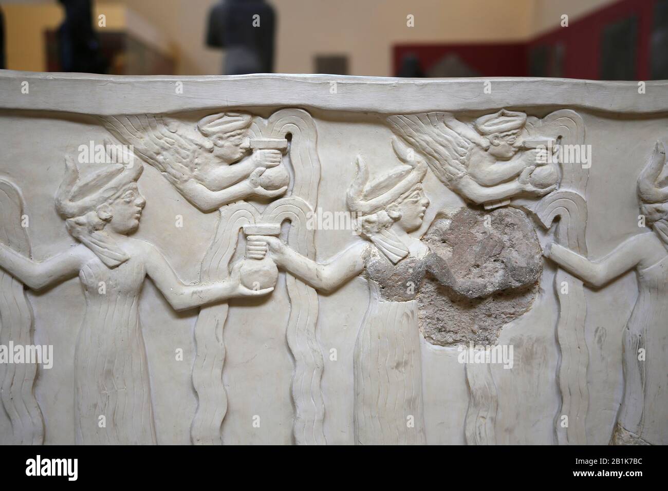 Sacred Basin. Gift of Gudea, governor of Lagash. Temple of the God Ningirsu. Gudea era. 2144-2124 BC. Museum of the Ancient Orient. Istanbul. Turkey. Stock Photo
