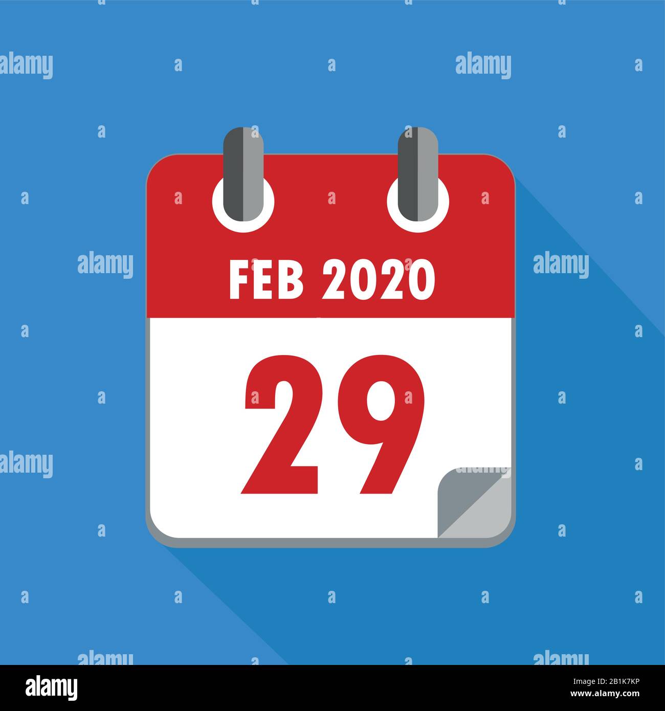29 February 2020 In The Leap Year Calendar Vector Illustration EPS10