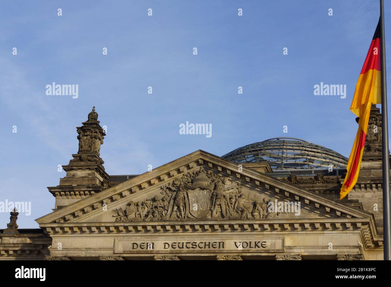 Reichstagsgebäude - Sitz des deutschen Bundestages, Berlin, Deutschland Stock Photo